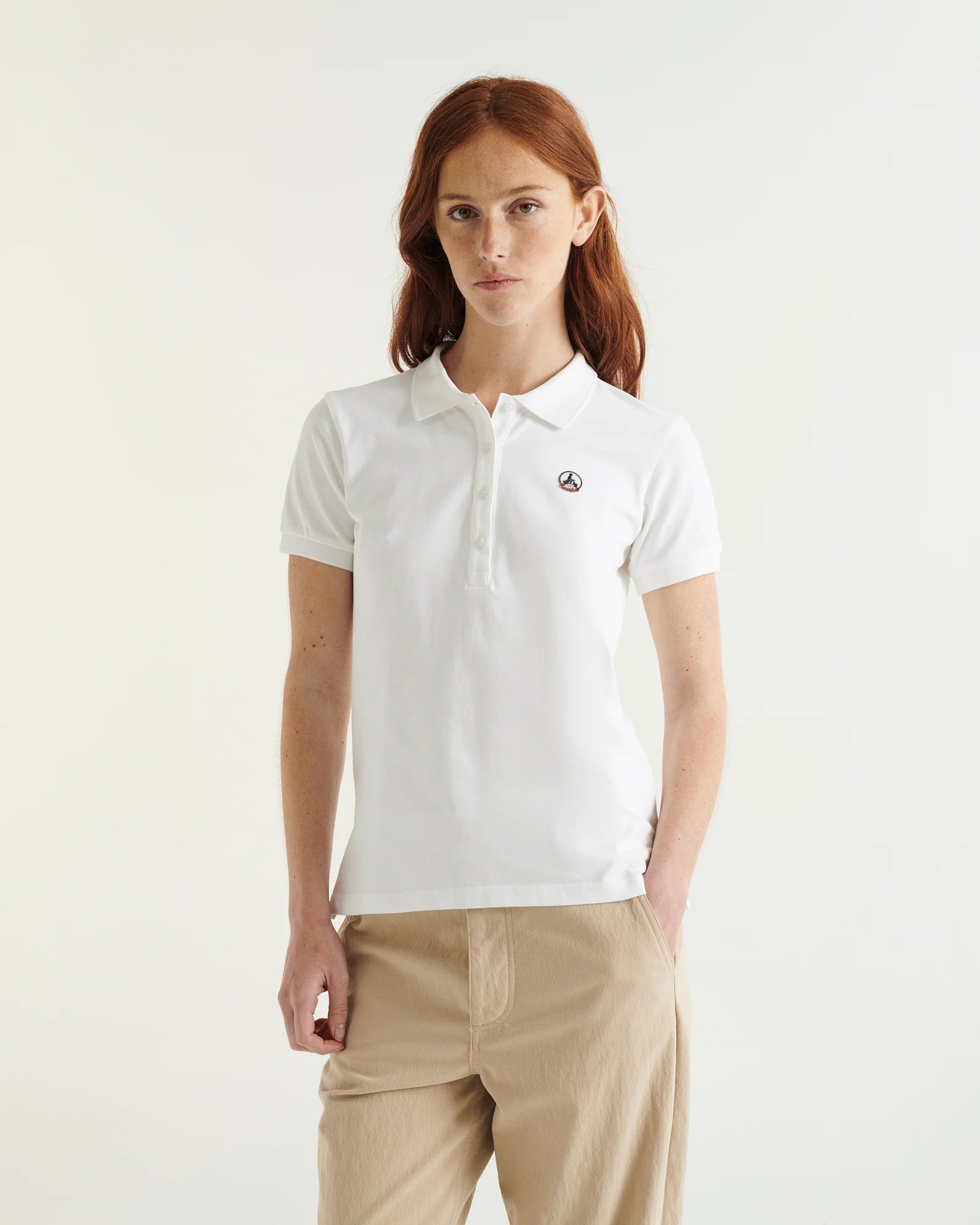 Polo shirt in organic cotton White Franca