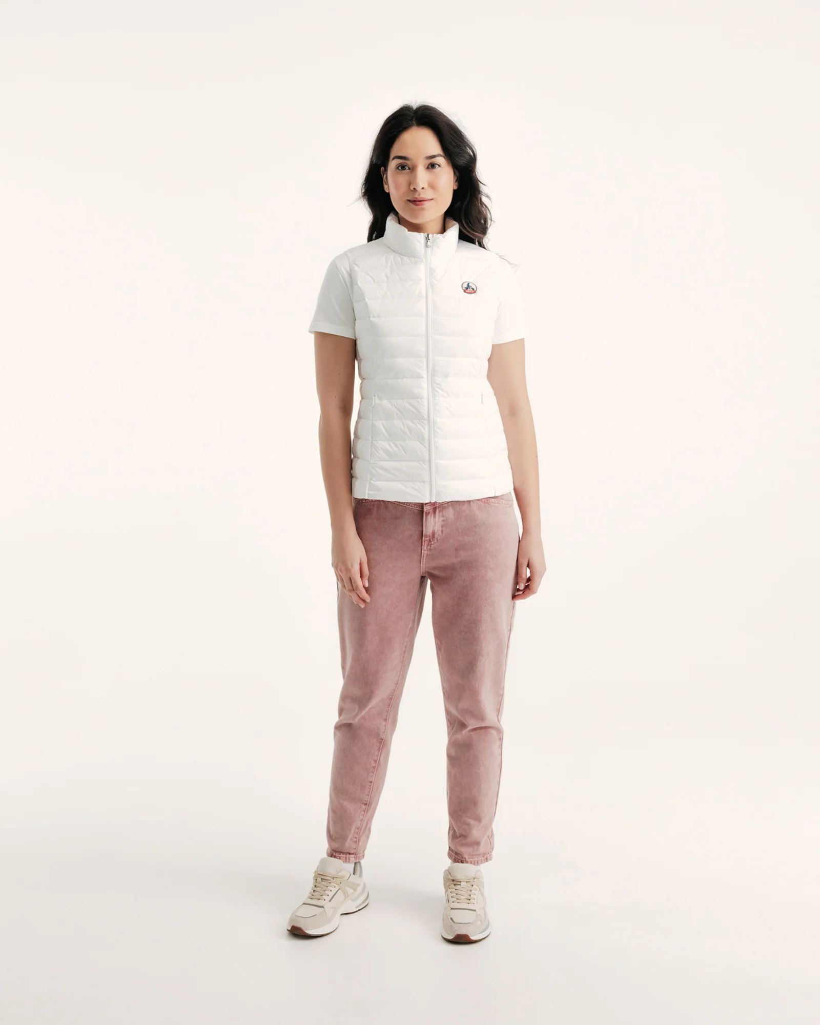 Down jacket light sleeveless Peach Pink Seda