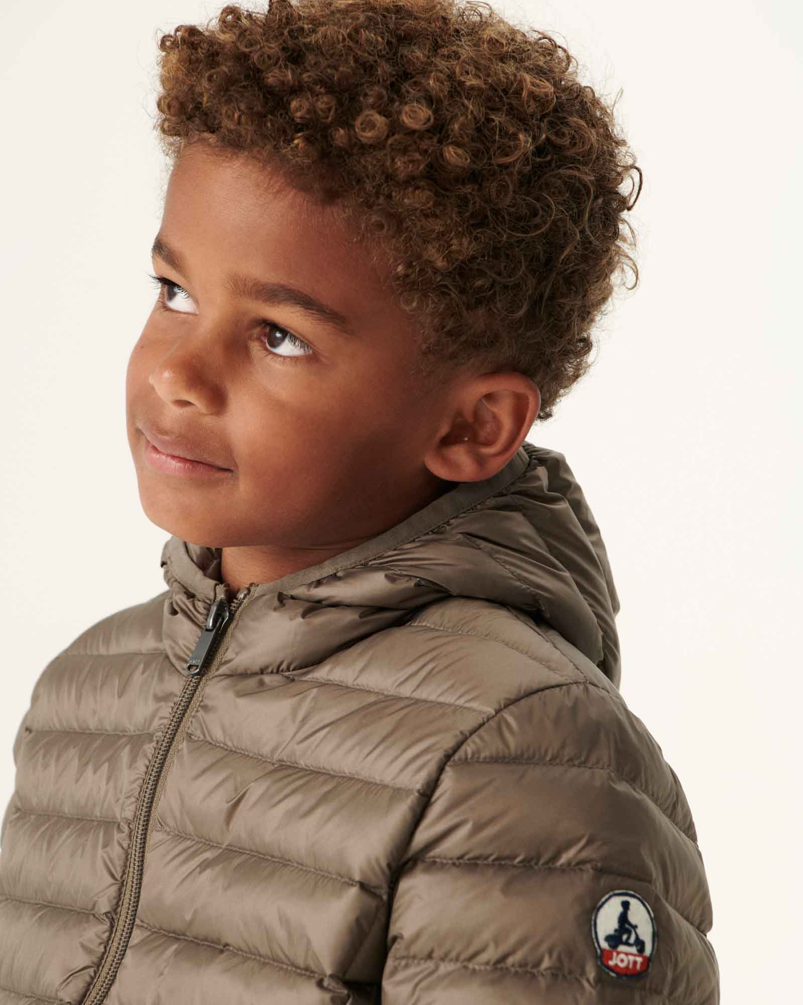 Down jacket light hoodie Kid Celadon green Hugo