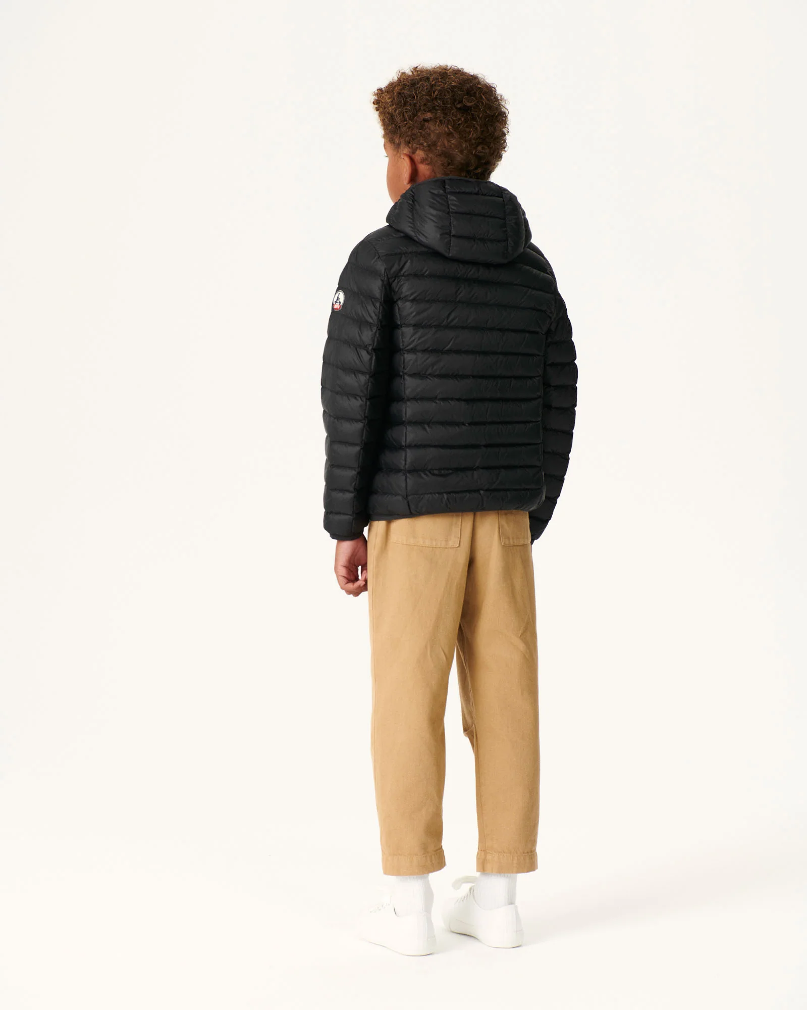 Down jacket light hoodie Kid Celadon green Hugo