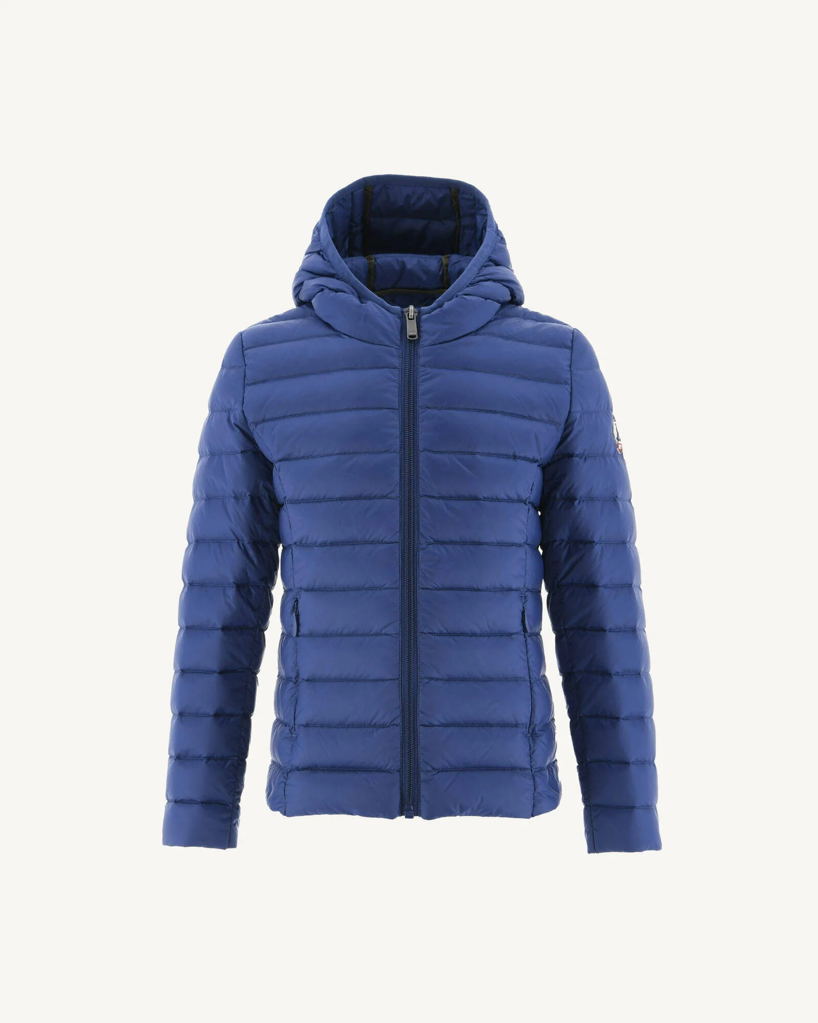 Light hooded children's down jacket Dark denim Carla
