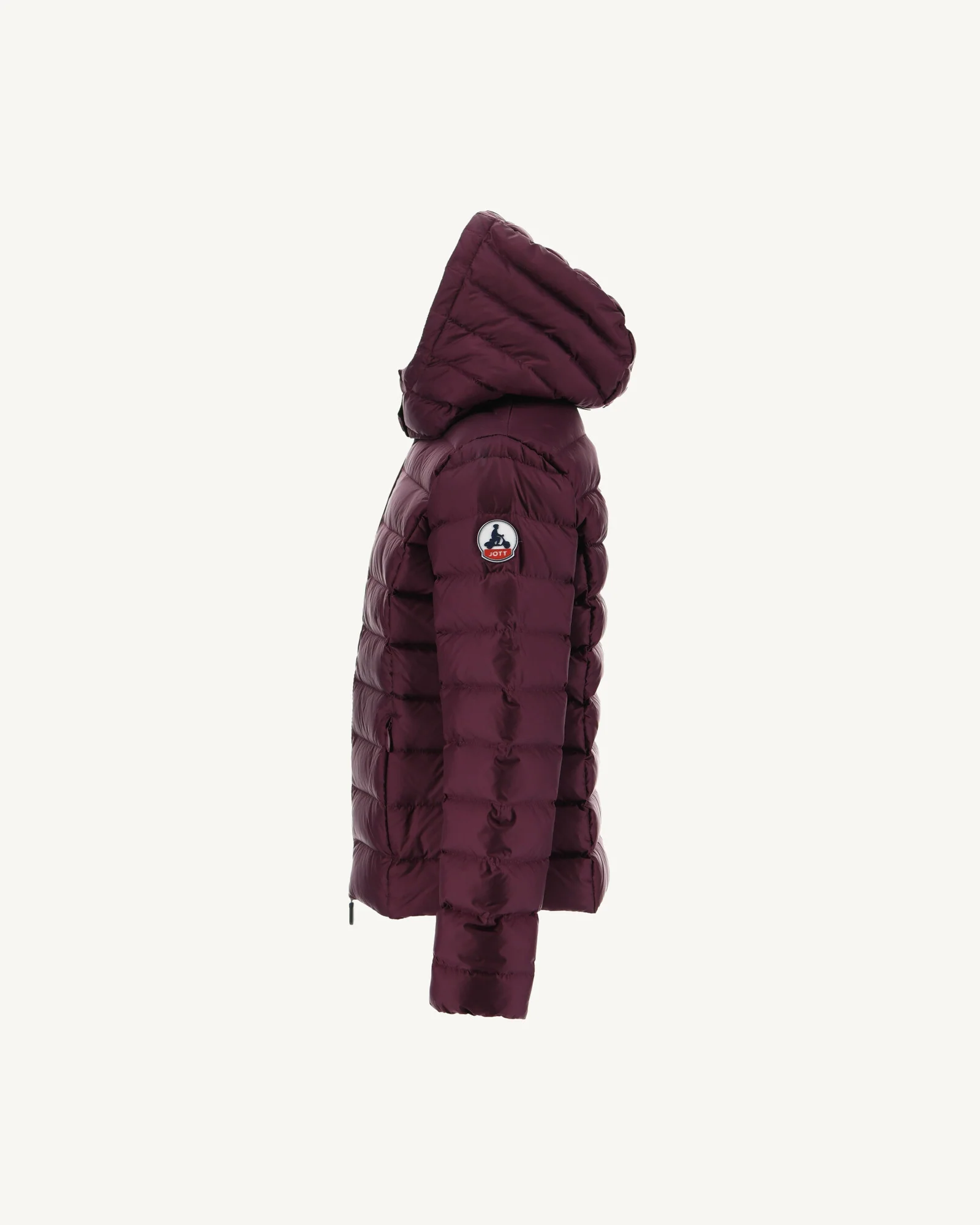 Children's hooded down jacket Grand Cold Aubergine Opal