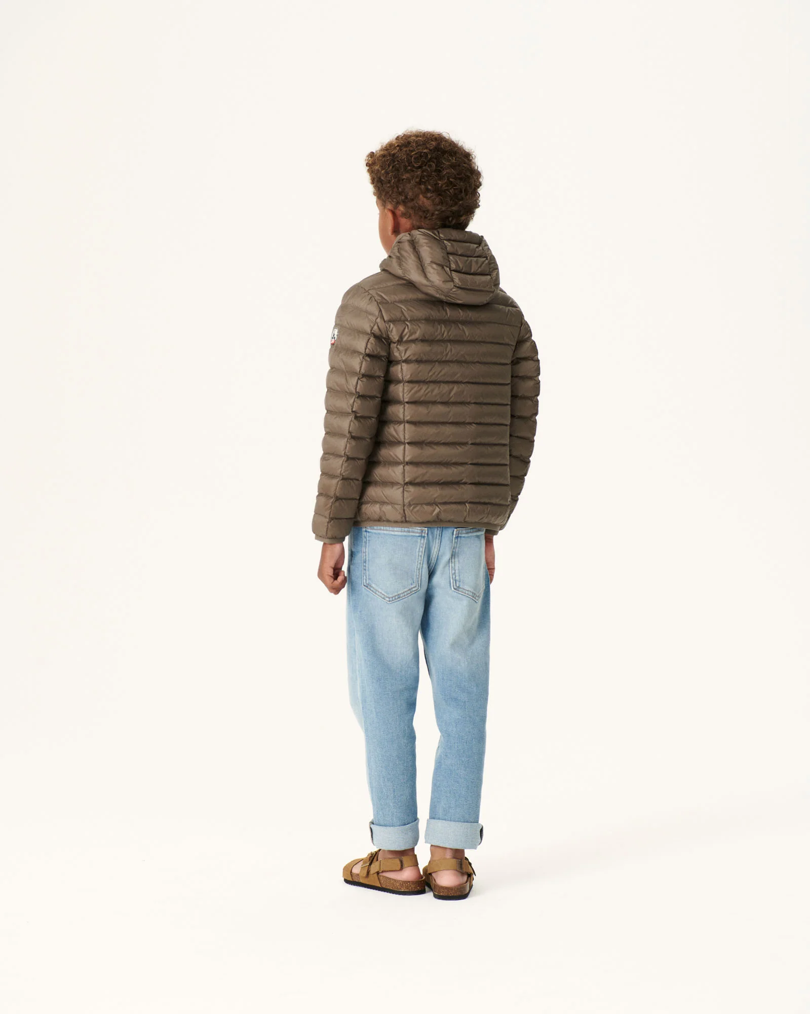 Down jacket light hoodie Kid Celadon green Hugo