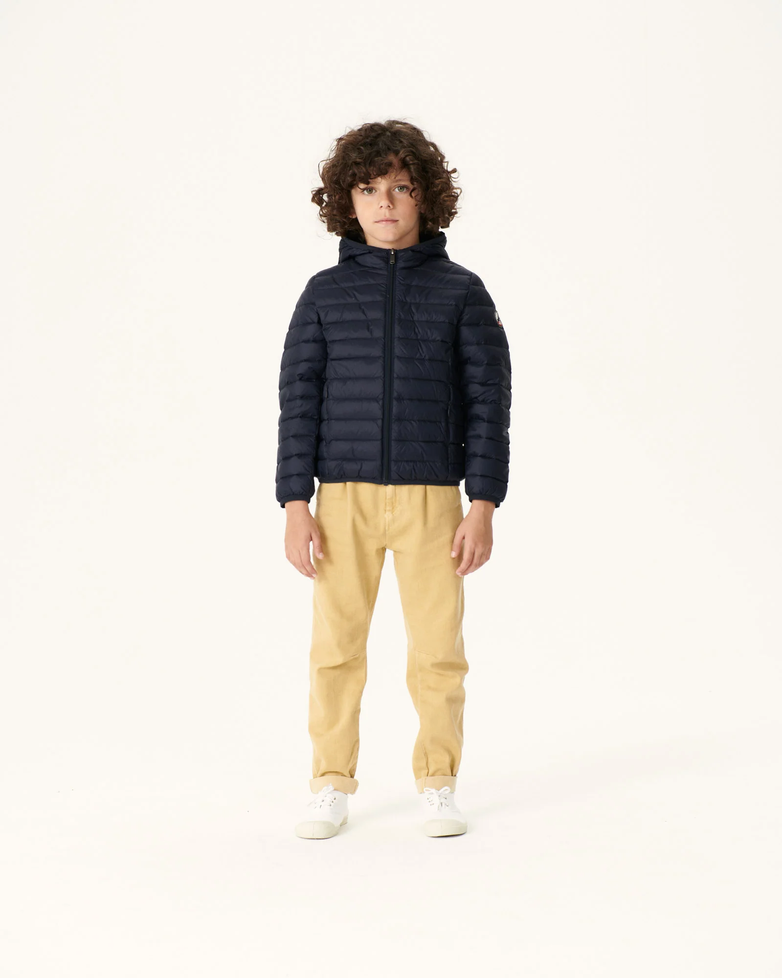 Down jacket light hoodie Kid Celadon green Hugo
