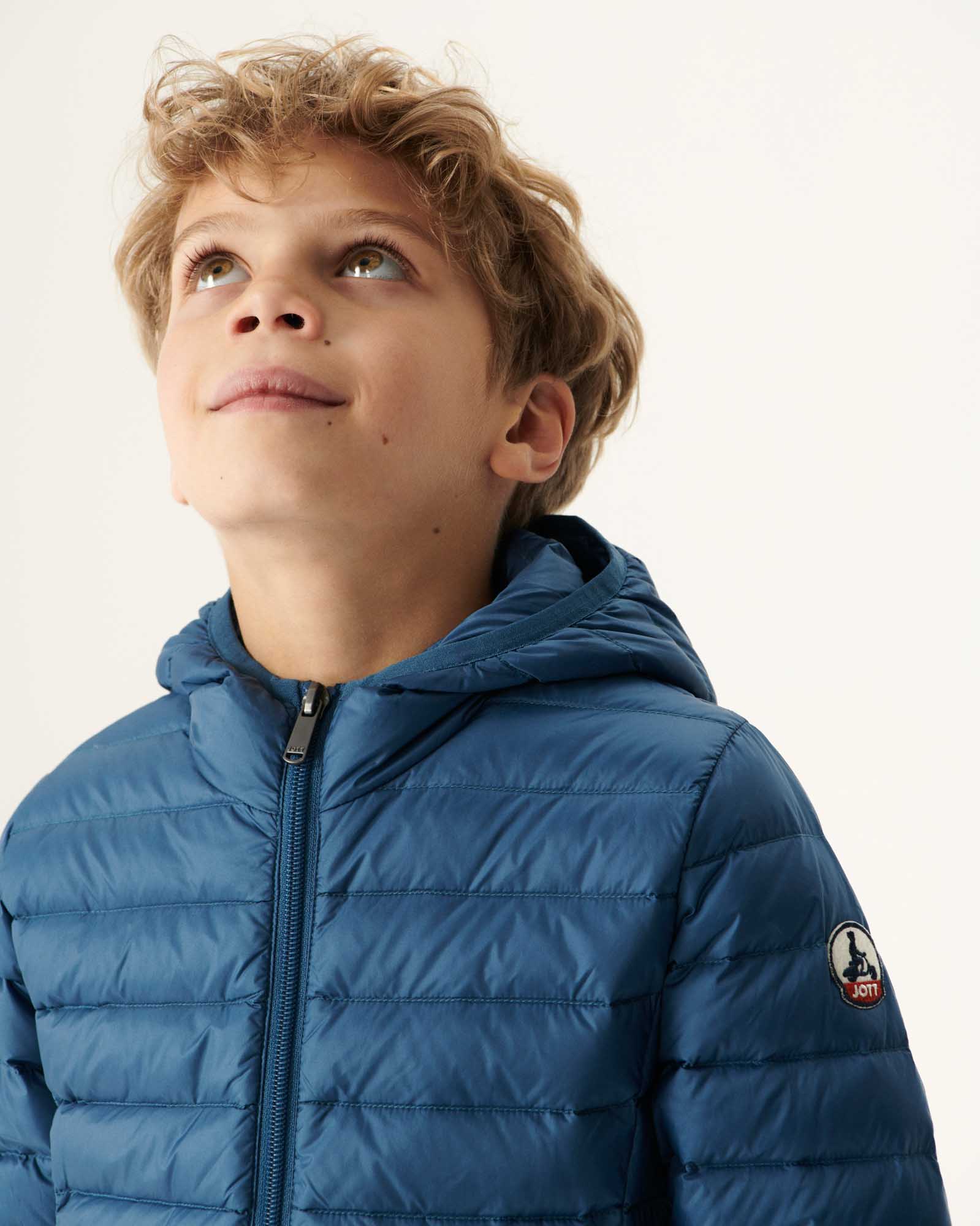 Down jacket light hoodie Kid Celadon green Hugo