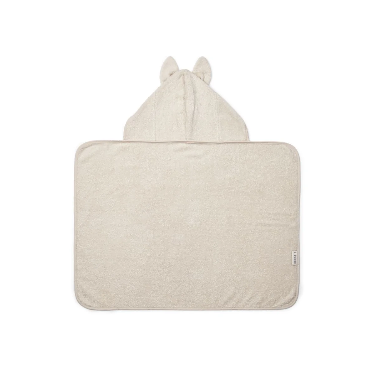Vilas Bear Baby Hooded Towel - Dove blue