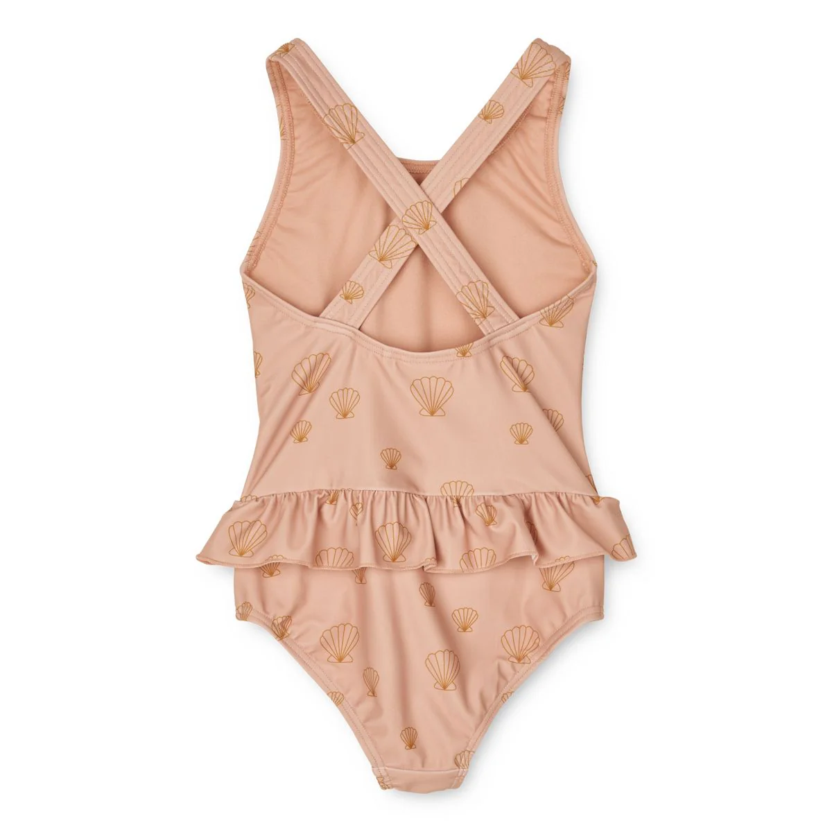 Amara printed swimsuit  - Peach / Sea shell