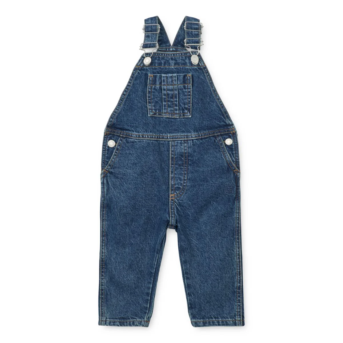 Mingo Baby denim dungarees - Medium blue denim