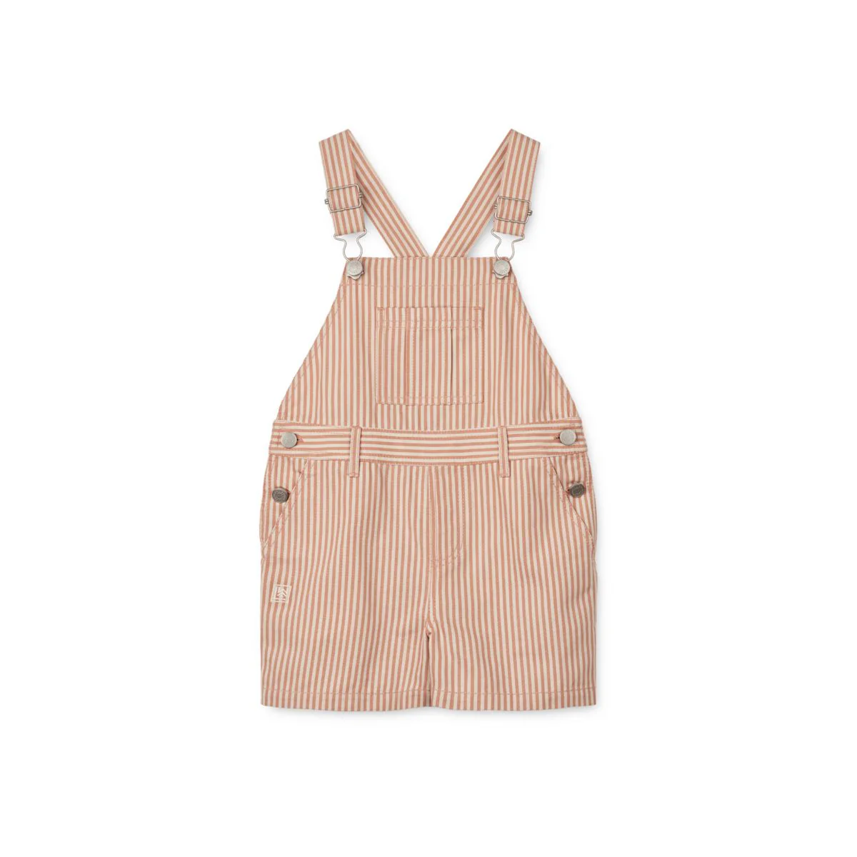 Venedict Striped Short Dungarees - Y/D Stripe Whale Blue / Creme de la Creme