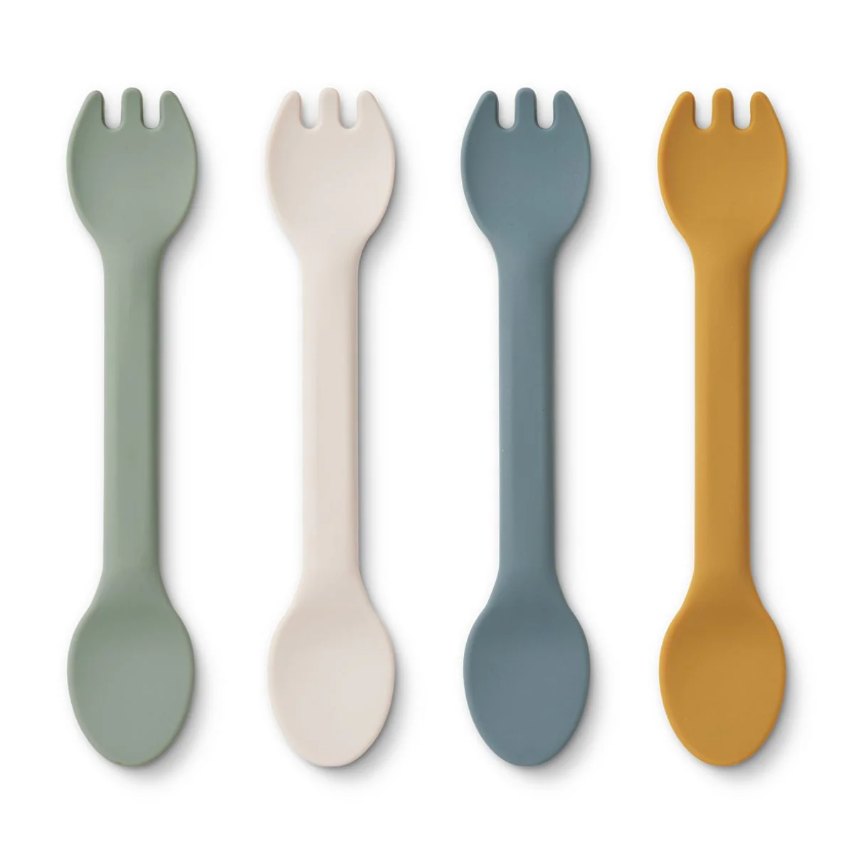 Jan silicone spork 4-pack - Rose multi mix