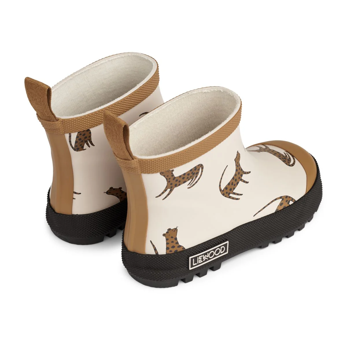Tekla short printed rain boot - Leopard / Sandy