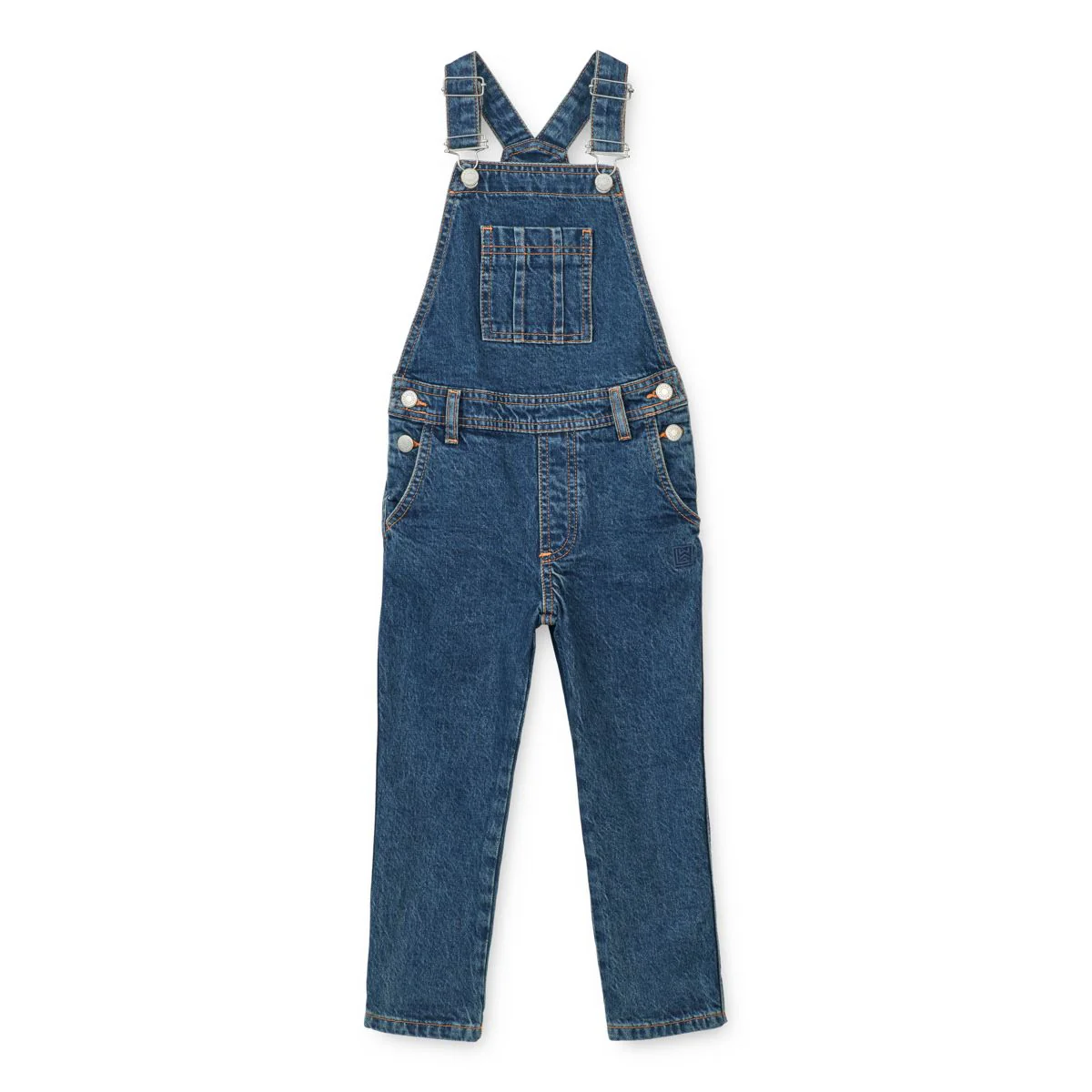 Indigo Junior denim dungarees  - Medium blue denim