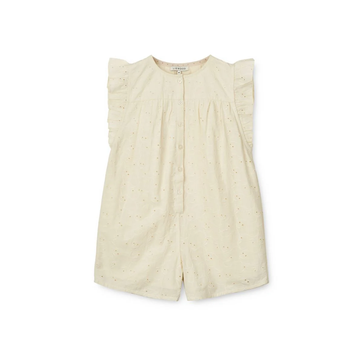 Holmfrid anglaise short jumpsuit - Cloud cream