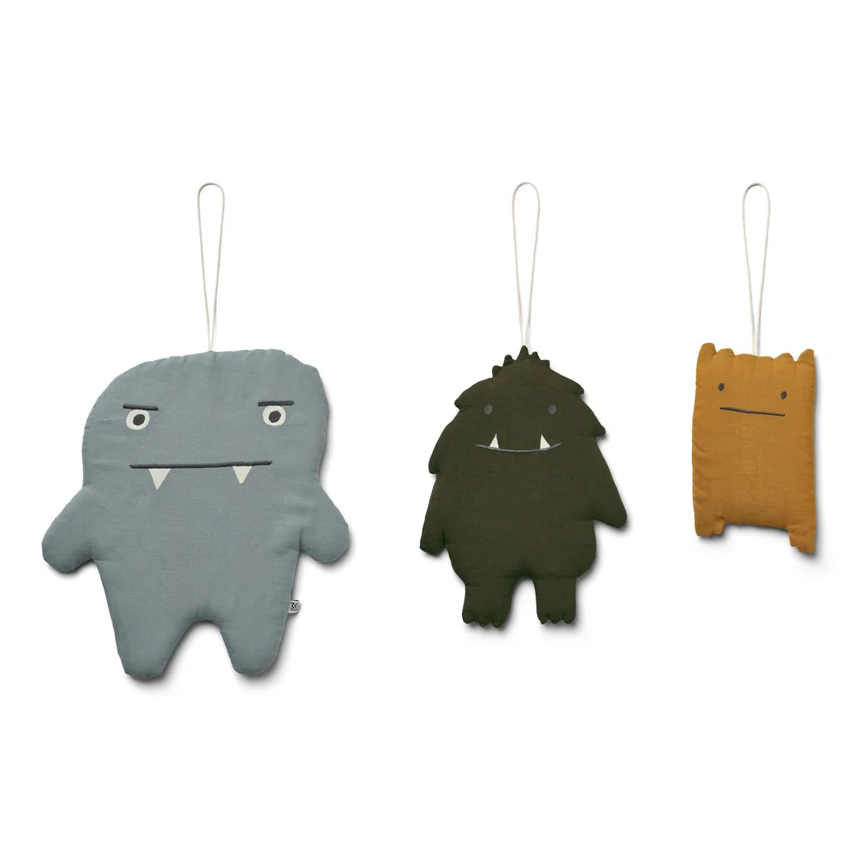 Leonardo wall decoration 3-pack - Monsters Blue mix