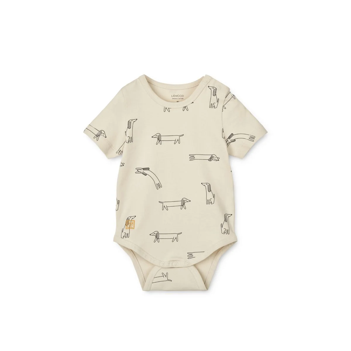 Yanni printed body stocking ss 2-pack - Sea creature Sandy / Crisp White