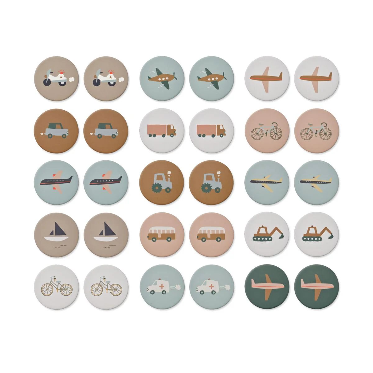 Yubi memory game - Airplane / Vehicles mix