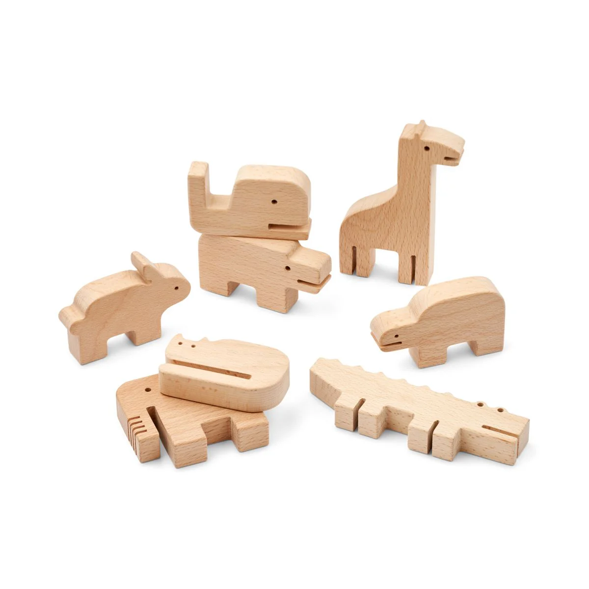 Thorkild stackable animals - Blue multi mix