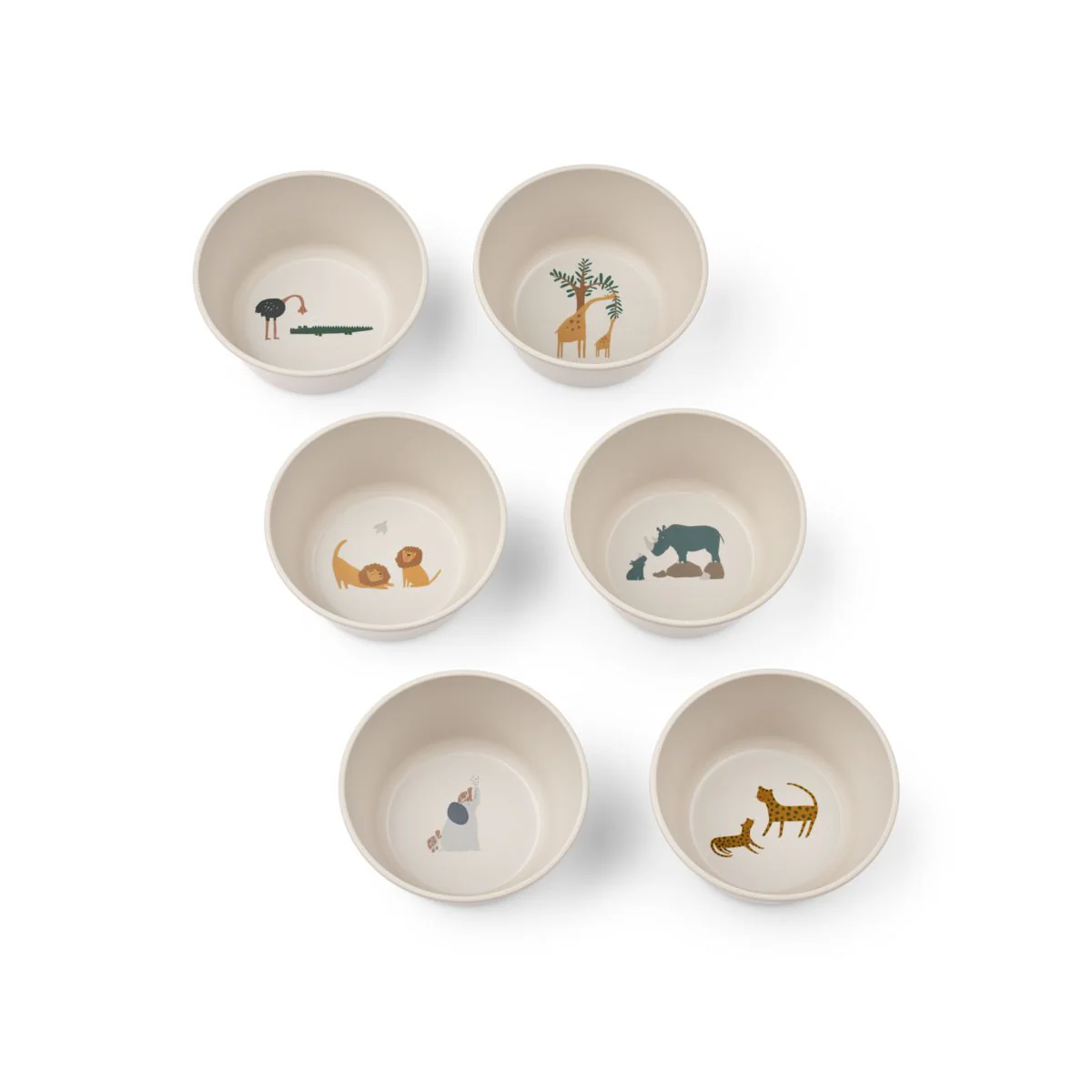 Cees bowl 6-pack - Dinosaurs / Mist