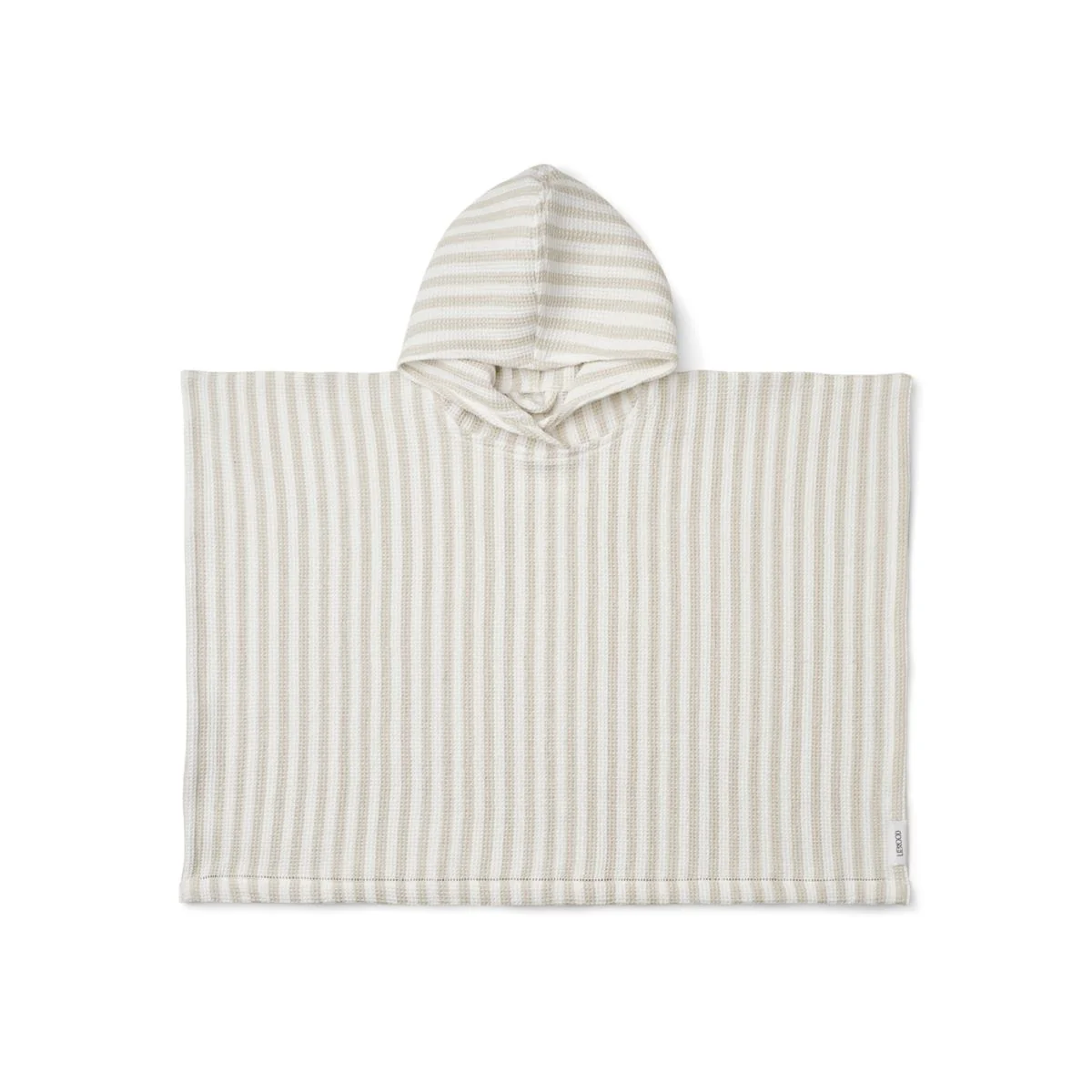 Paco Junior Poncho - Y/D stripes Crisp white / Sandy