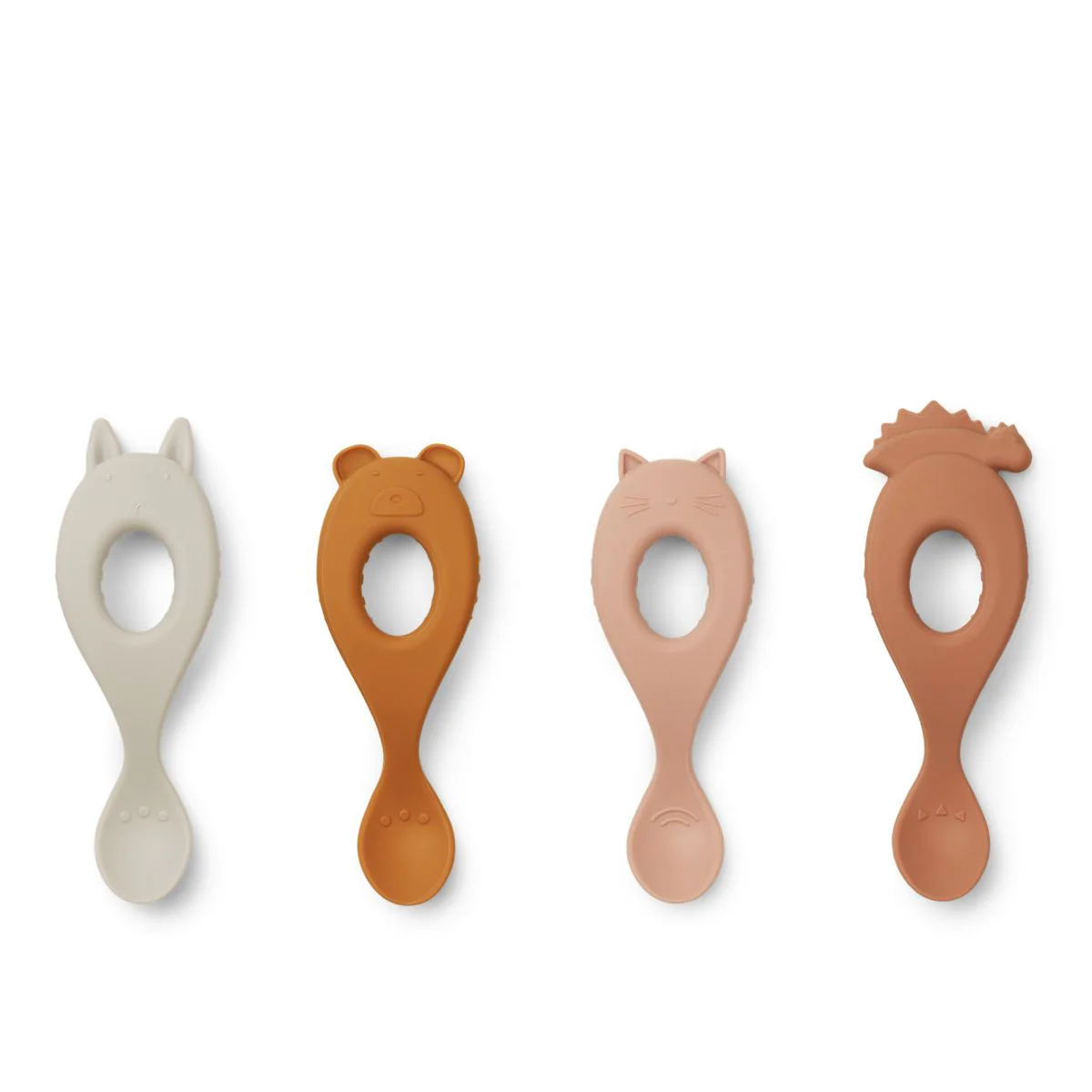 Liva Silicone Spoon 4 Pack - Hunter green mix