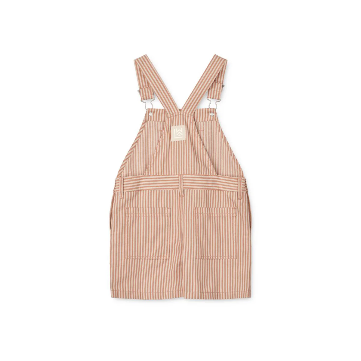 Venedict Striped Short Dungarees - Y/D Stripe Whale Blue / Creme de la Creme