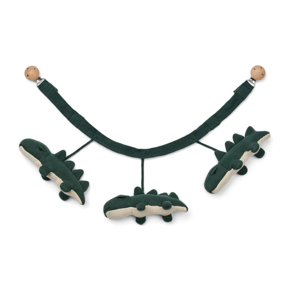 Parly knitted pram chain - Sandy