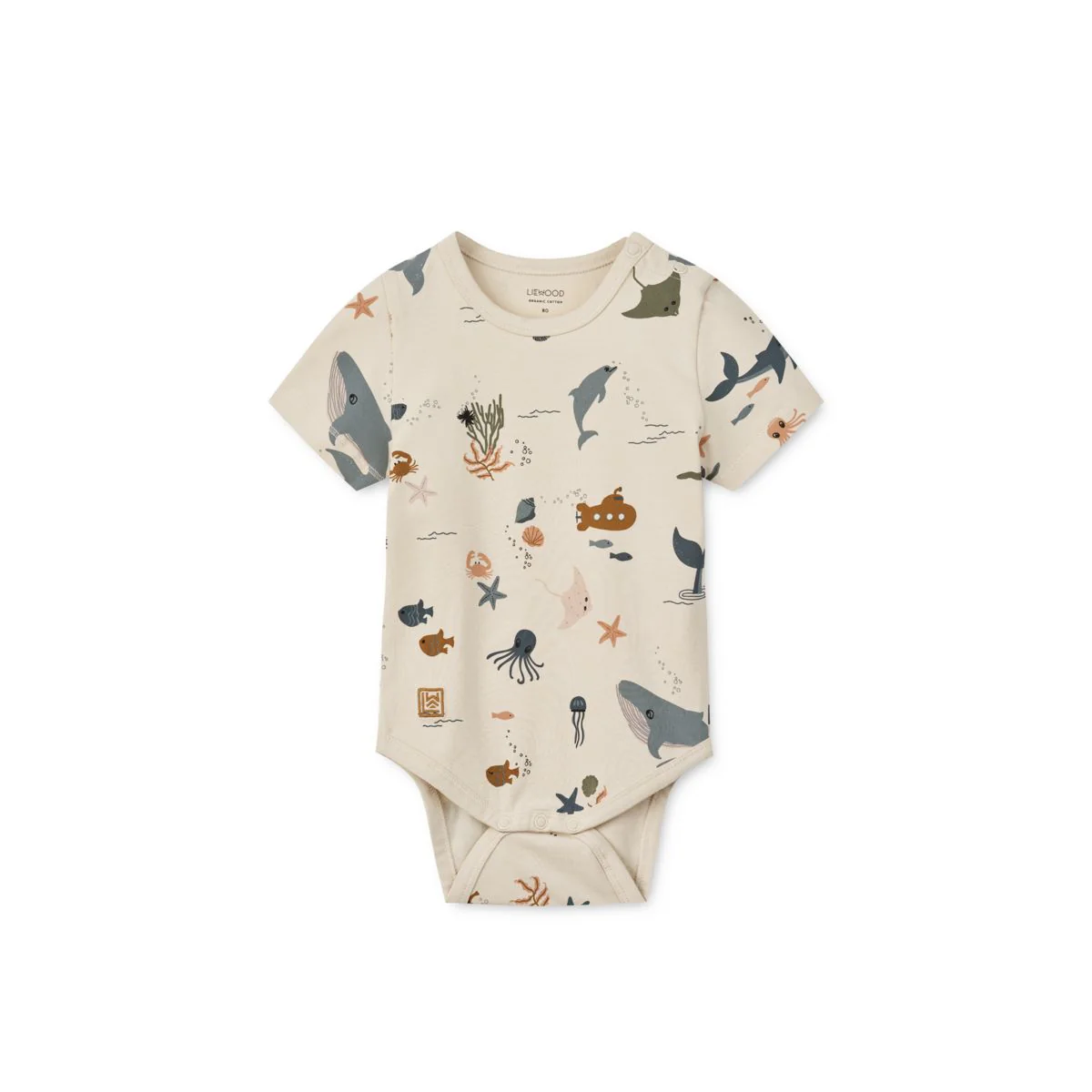 Yanni printed body stocking ss 2-pack - Dog Sandy / Yellow mellow