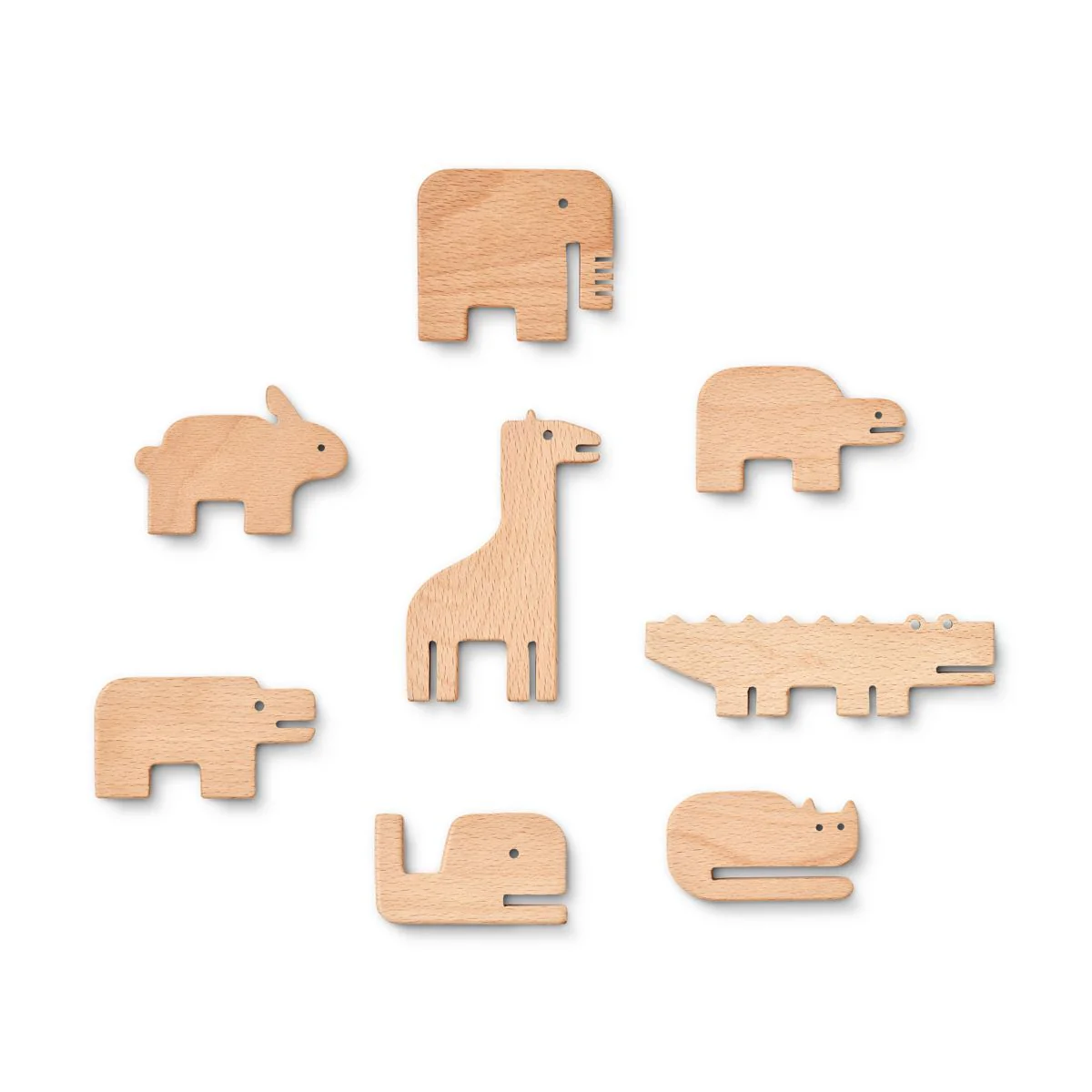 Thorkild stackable animals - Blue multi mix