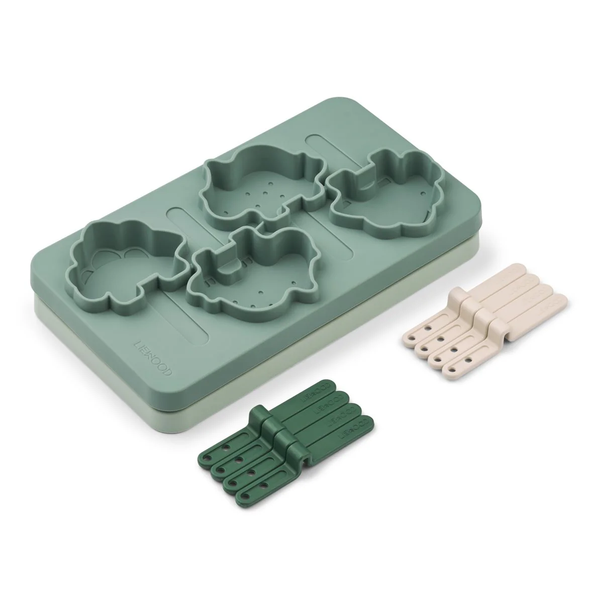 Manfred ice pop moulds 4-pack - Dino / Peppermint multi mix