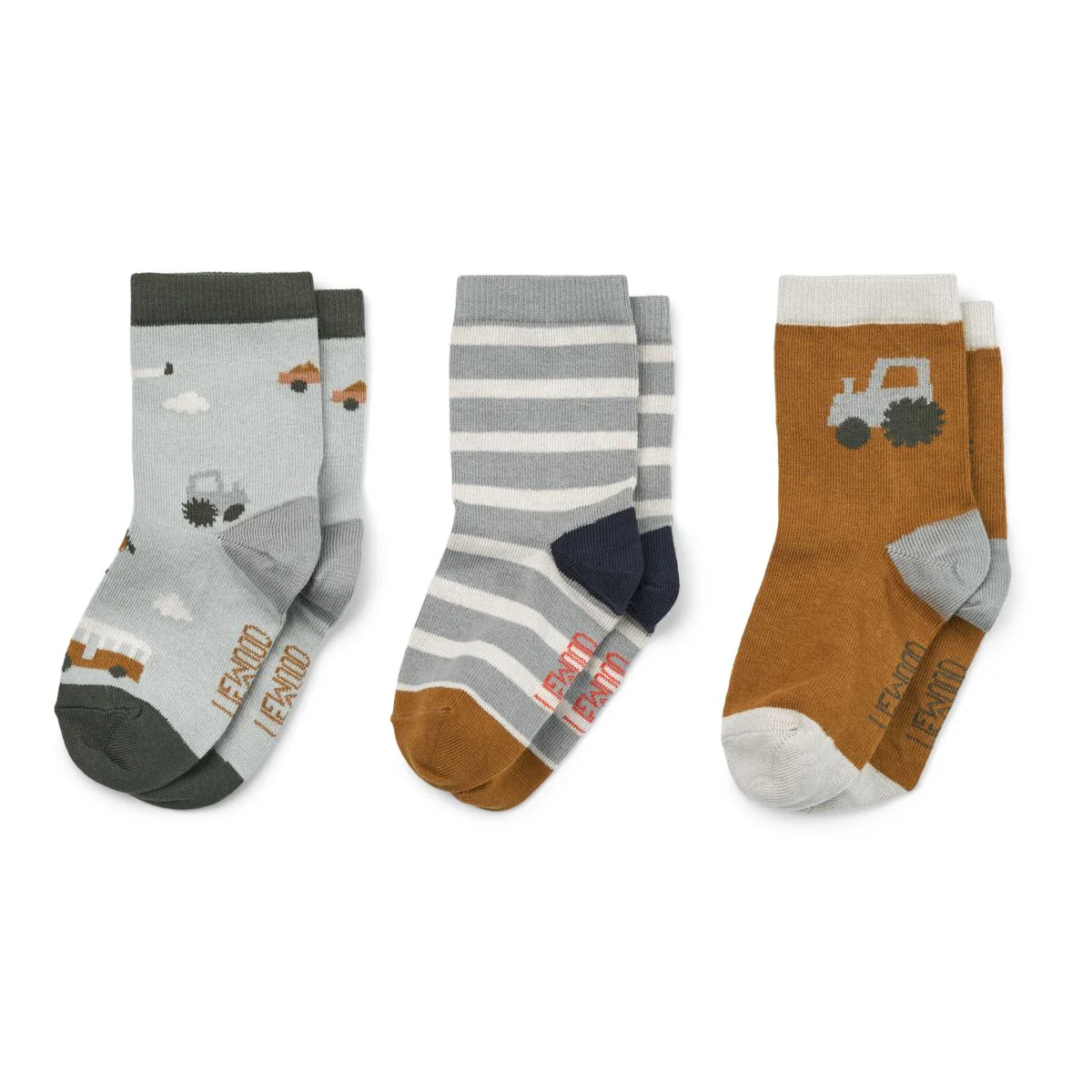 Silas Socks 3-Pack - The Liewood gang / Sandy mix