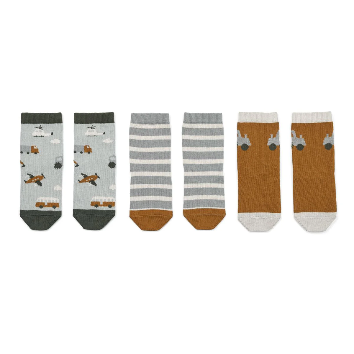 Silas Socks 3-Pack - The Liewood gang / Sandy mix