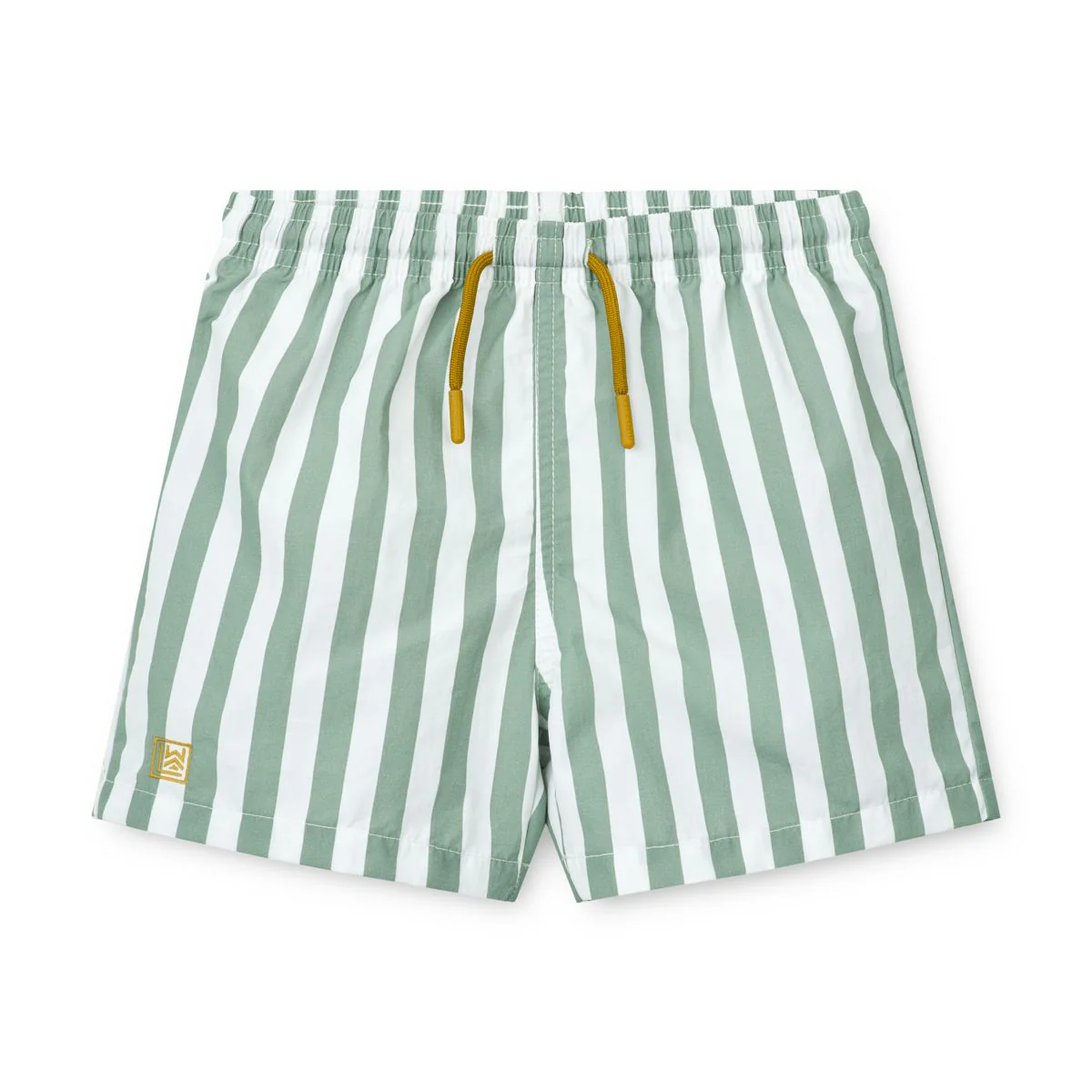 Duke Swim Shorts - Stripe Peppermint / Crisp white