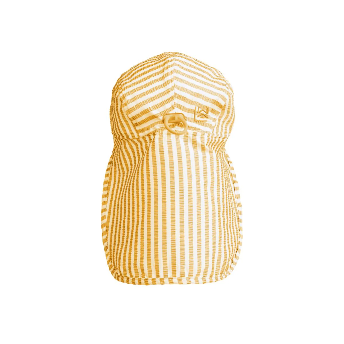 Lusio seersucker sun hat - Y/D stripe Yellow Mellow/ Creme de la creme