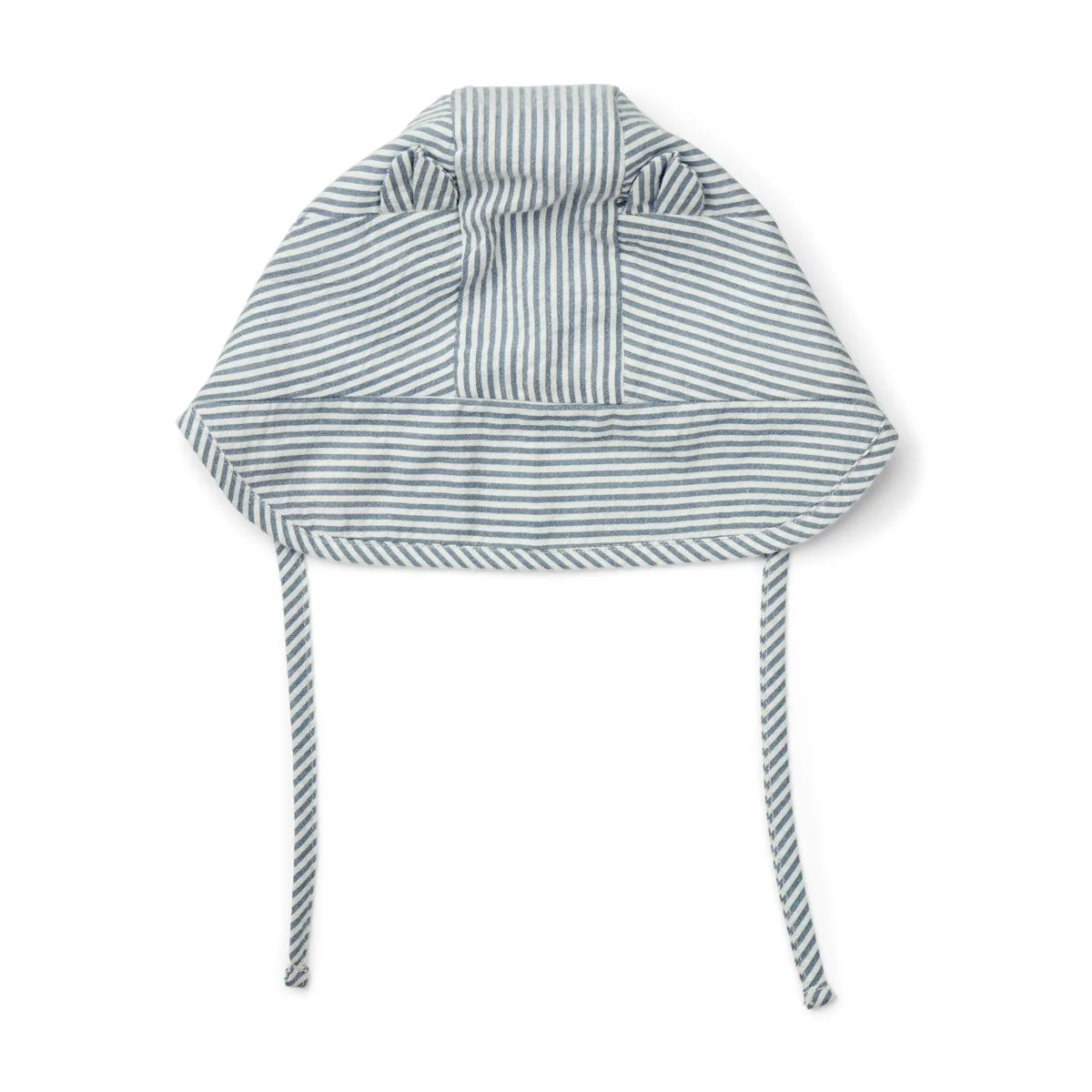 Rae Baby Sun Hat - Y/D stripe: Blue wave/creme de la creme
