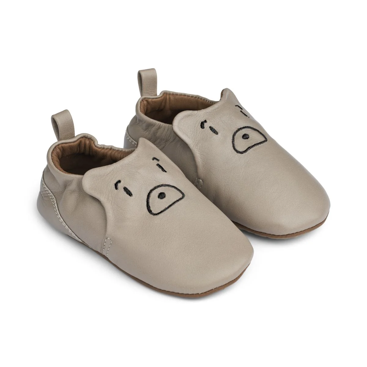 Eliot cat leather slippers - Pale tuscany