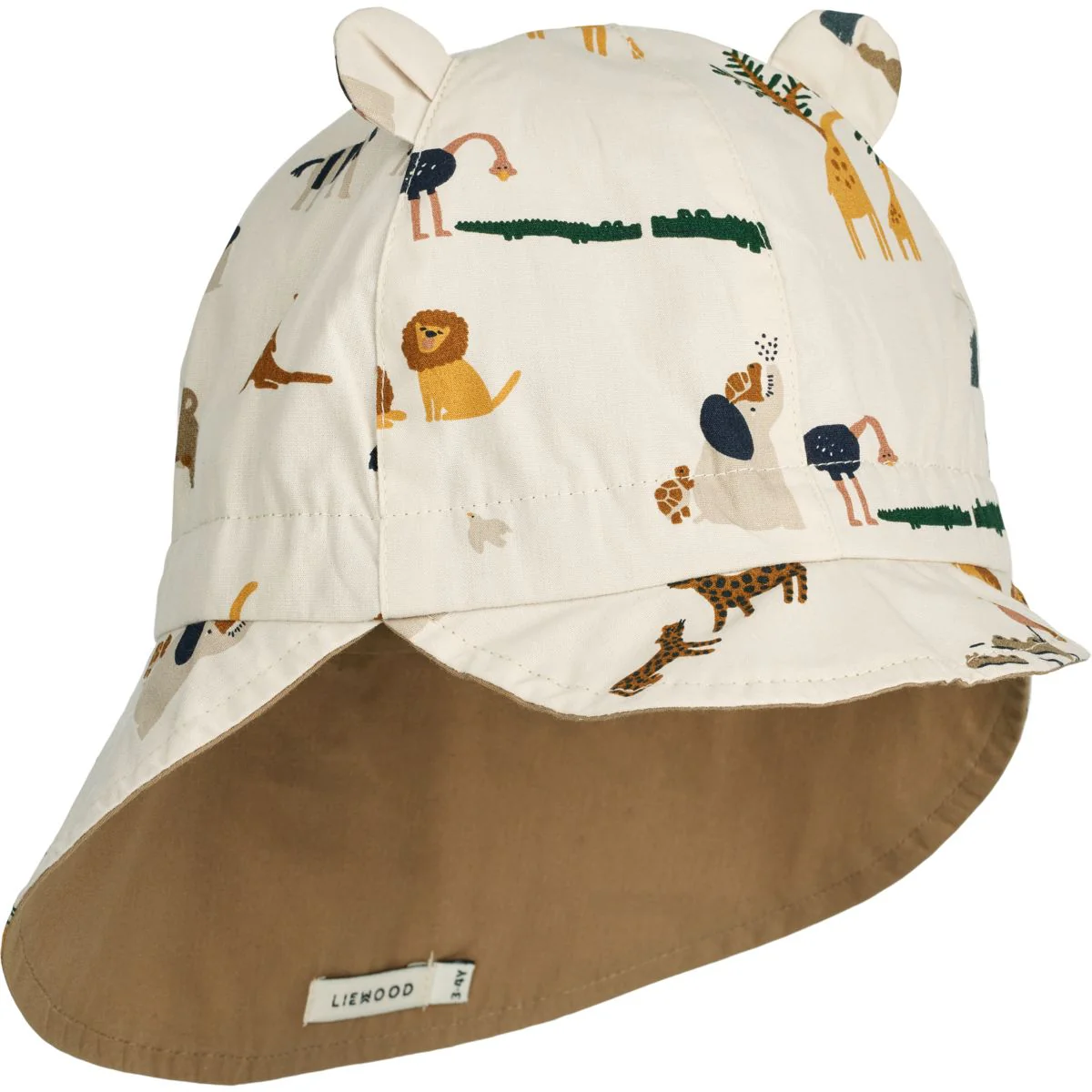 Gorm Reversible Sun Hat - Sea creature / Sandy