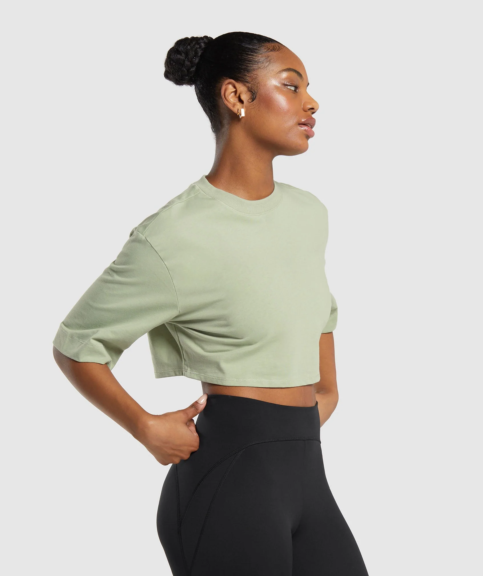 Cotton Boxy Crop Top