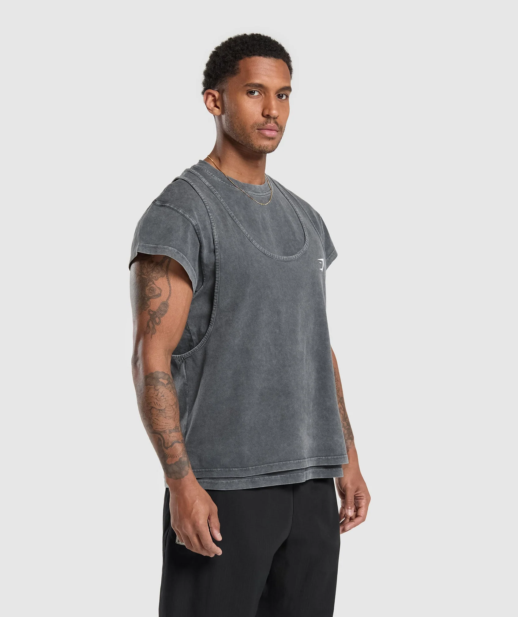 Washed Double Layer T-Shirt