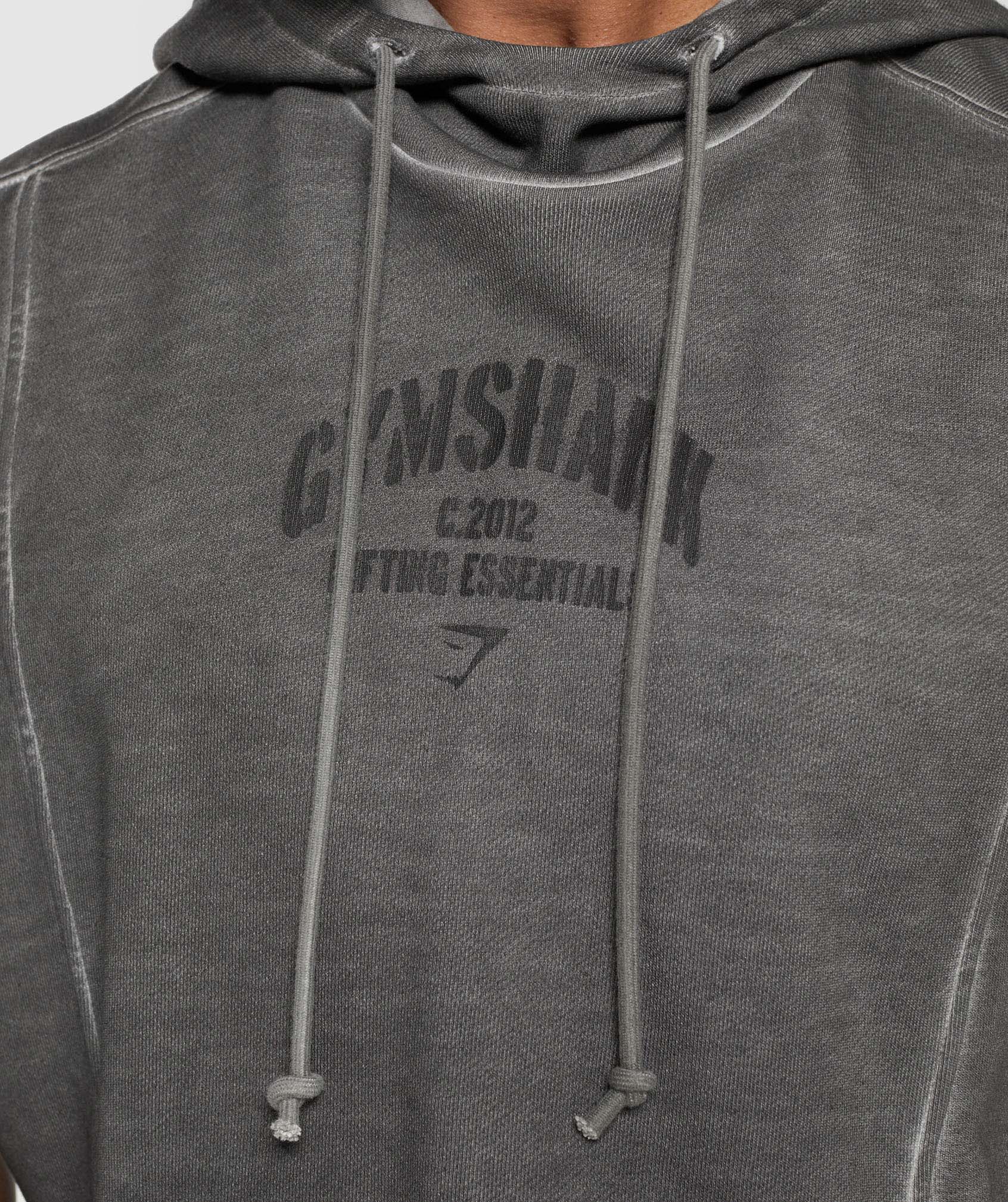 Heavyweight Washed Cut Off Hoodie