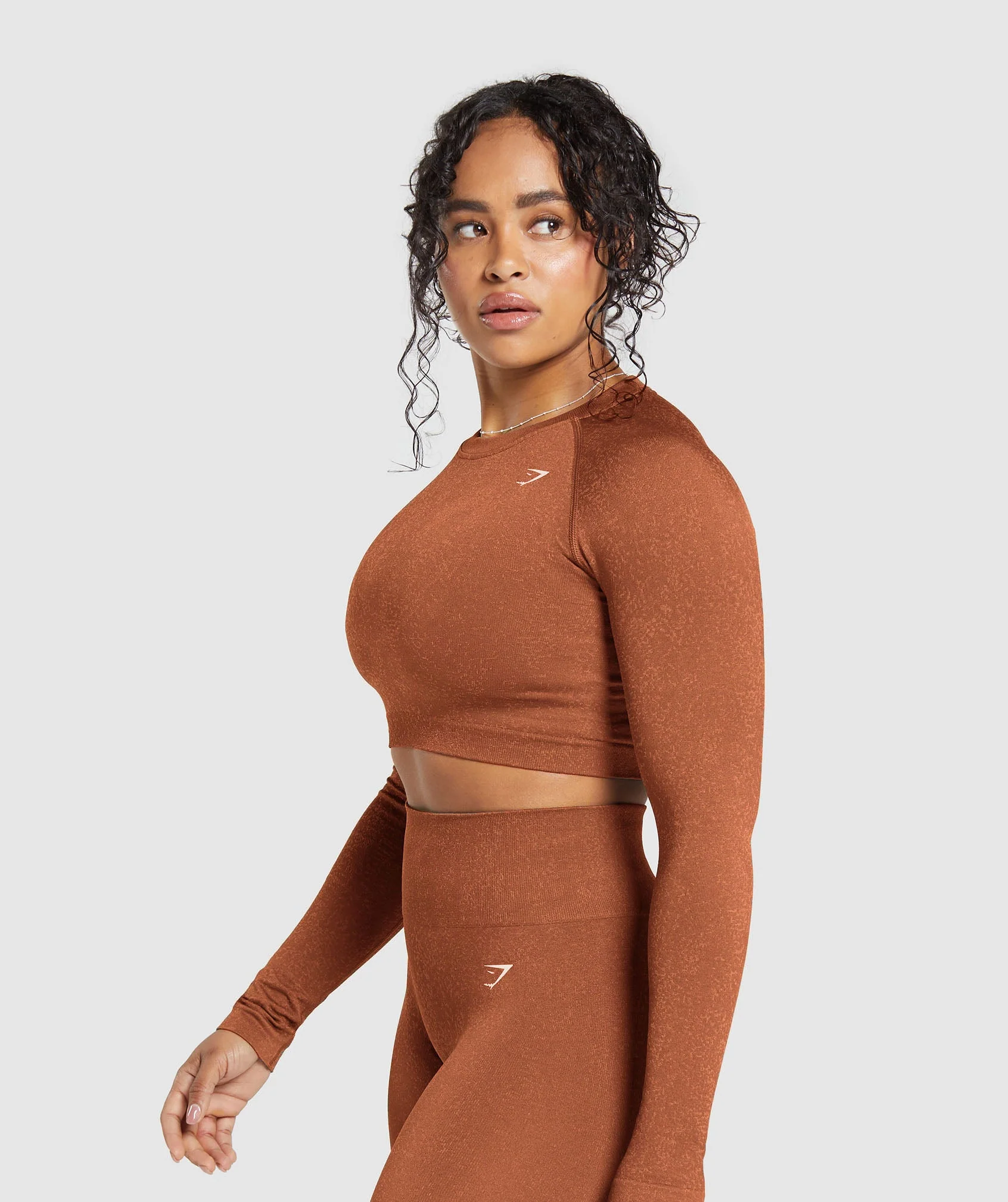 Adapt Fleck Seamless Long Sleeve Crop Top