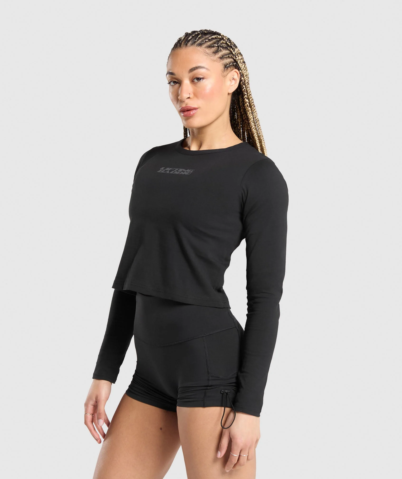 Lifting Baddie Midi Long Sleeve Top
