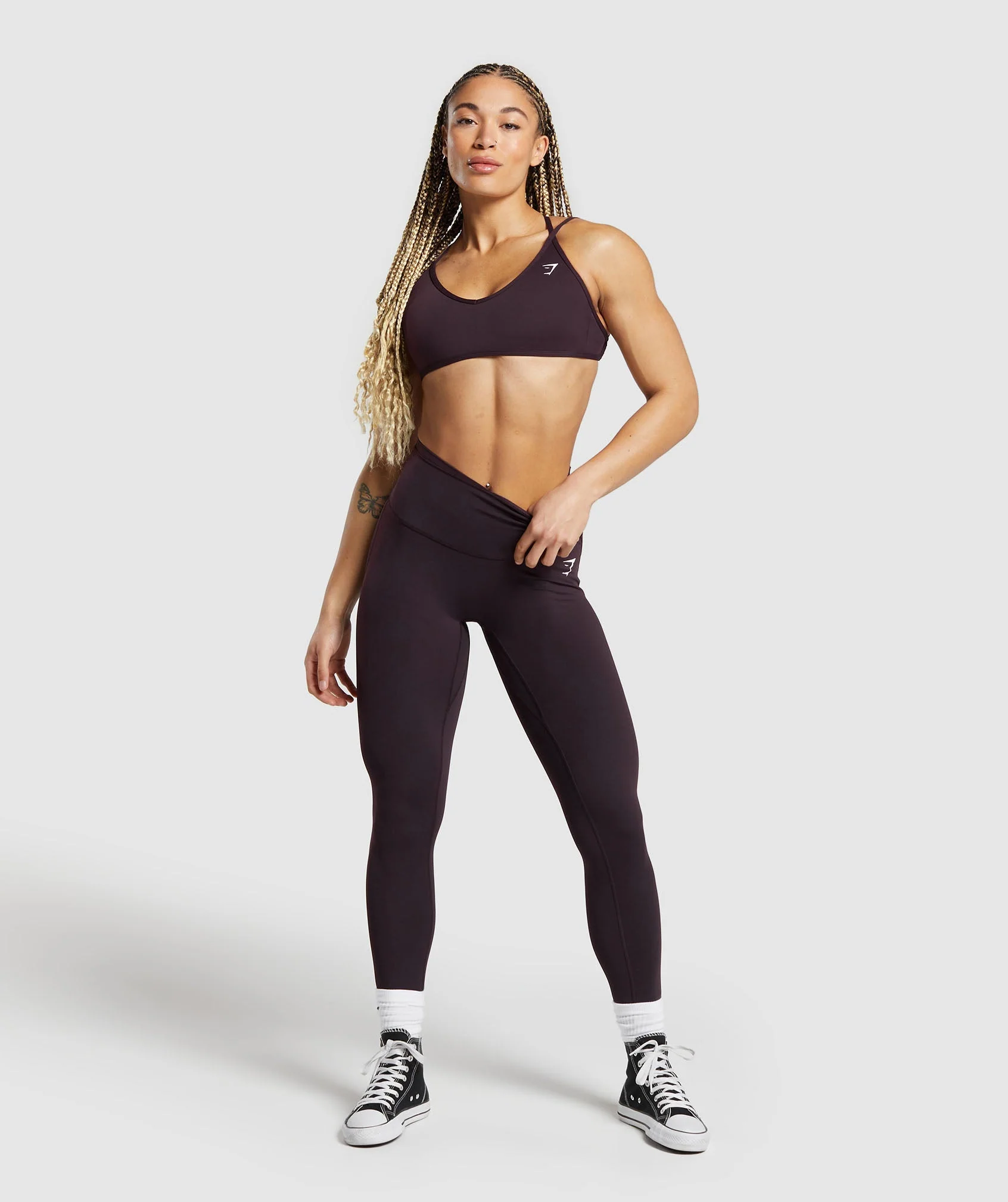 Mesh Waistband Leggings