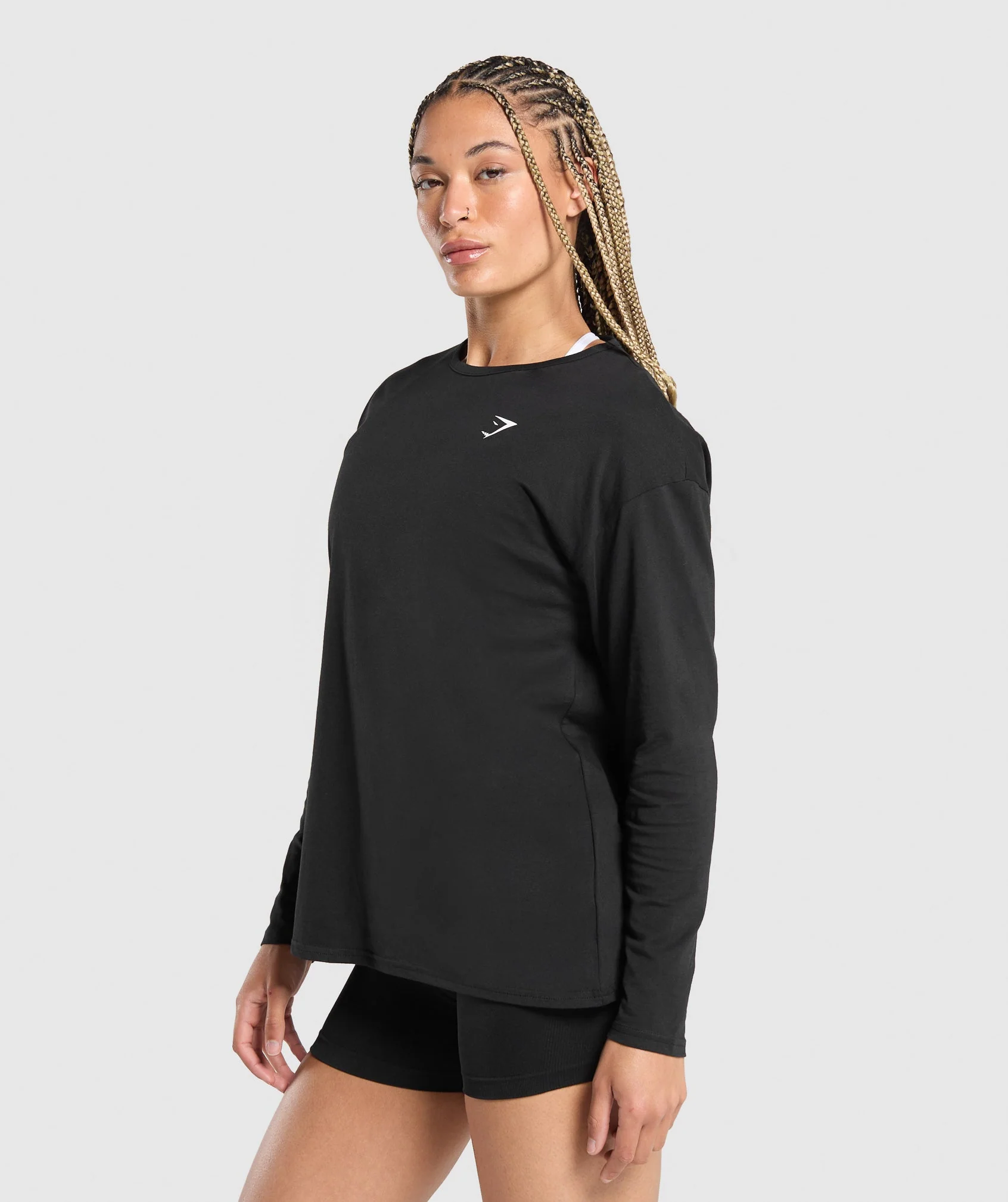 Training Oversized Cotton Long Sleeve Top