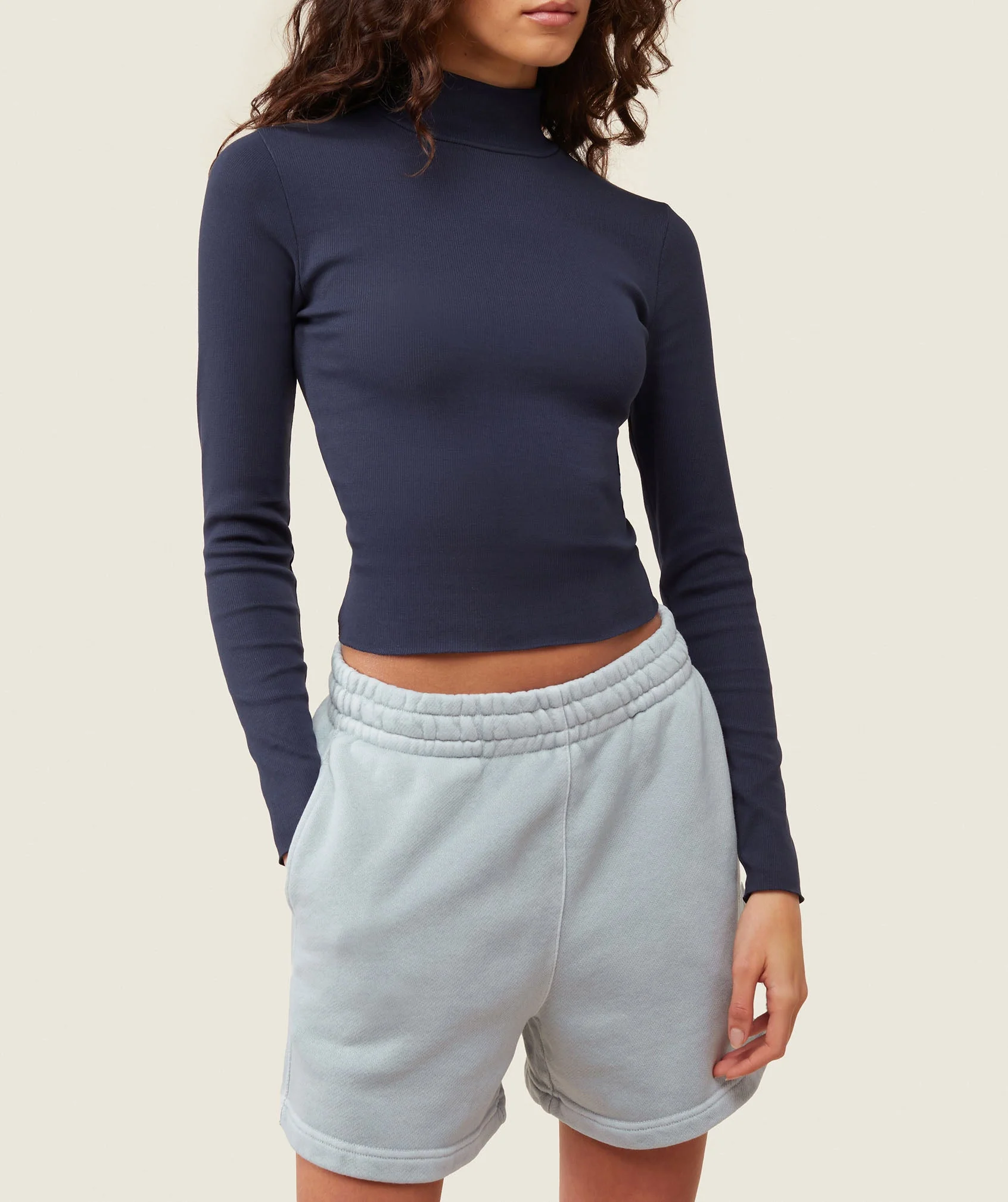 everywear Long Sleeve Ribbed Turtle Neck