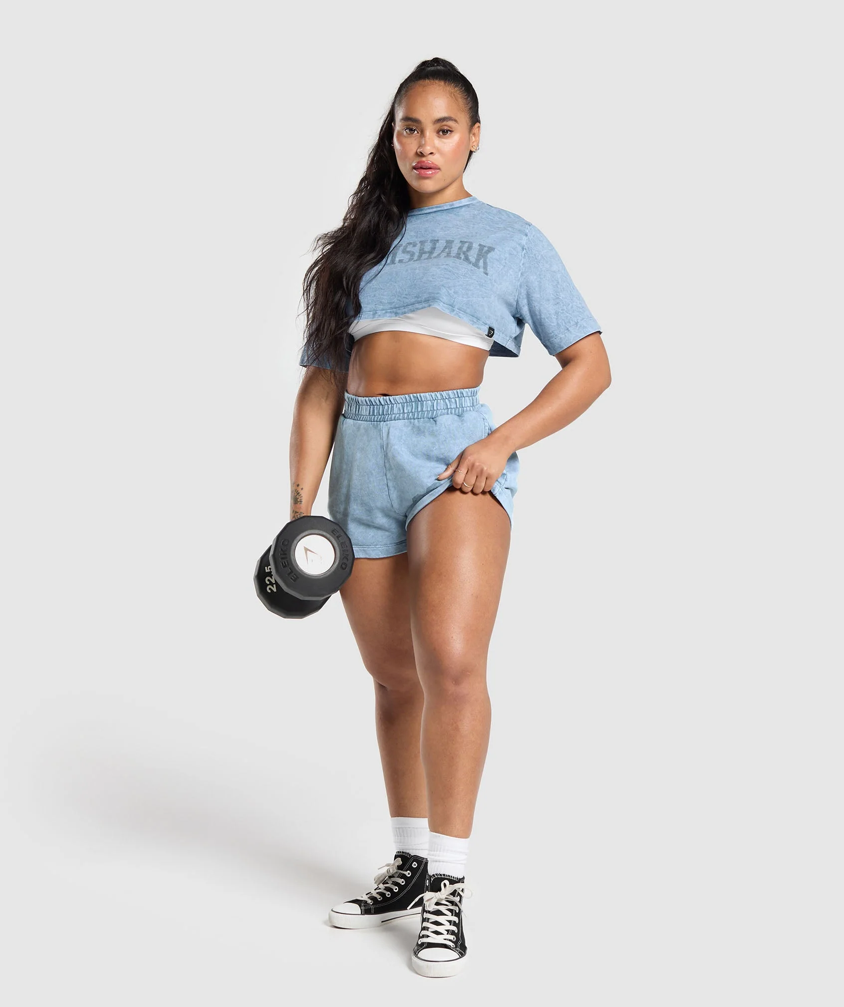 Collegiate Shadow Washed Crop Top