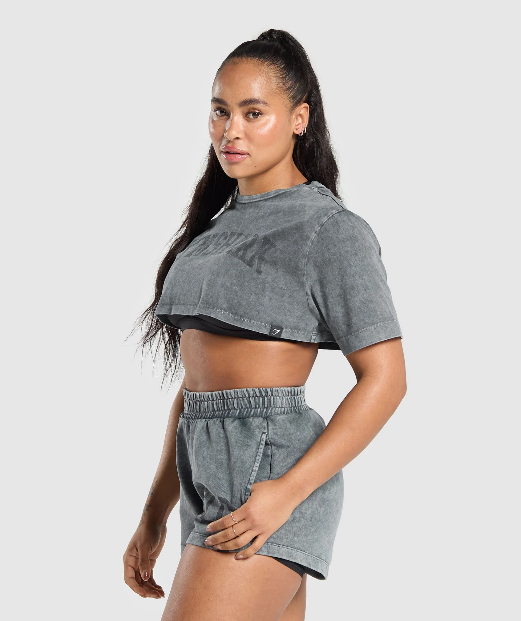 Collegiate Shadow Washed Crop Top