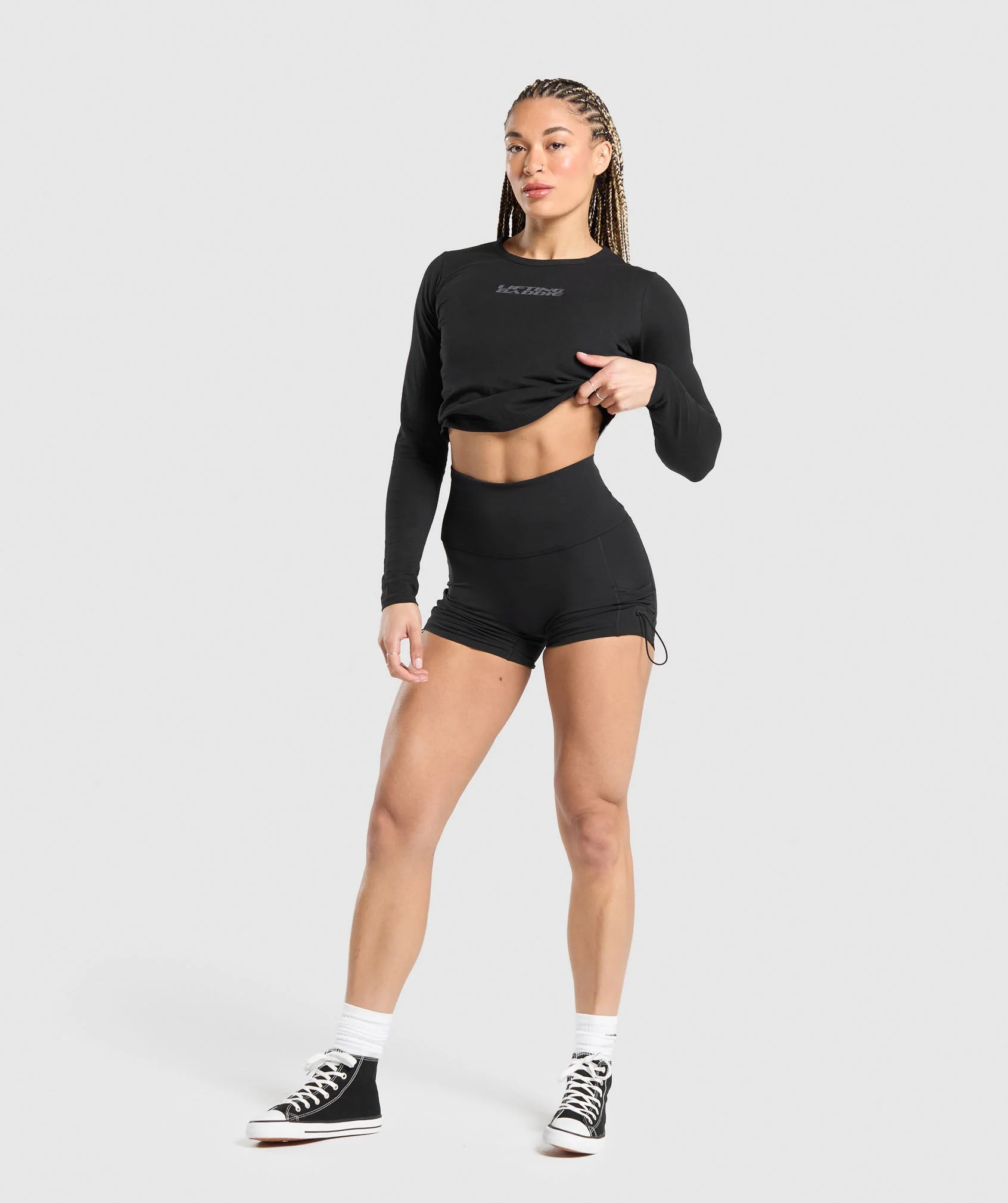 Lifting Baddie Midi Long Sleeve Top