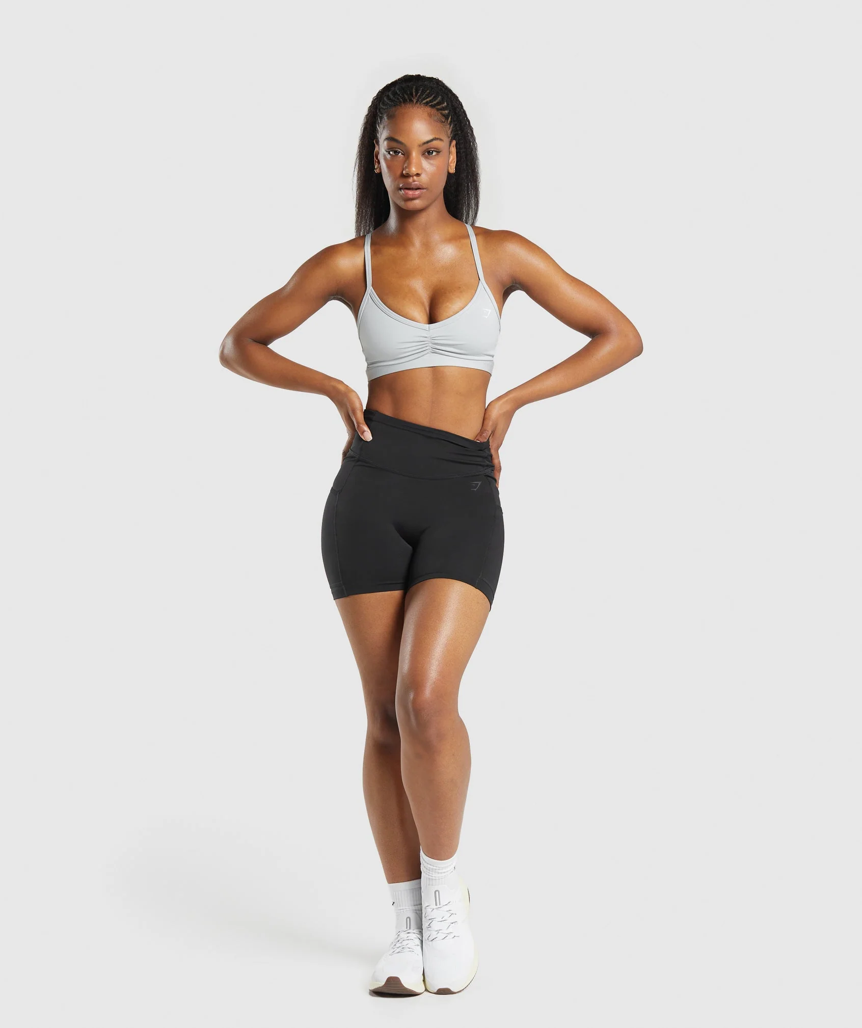 Ruched Strappy Sports Bra