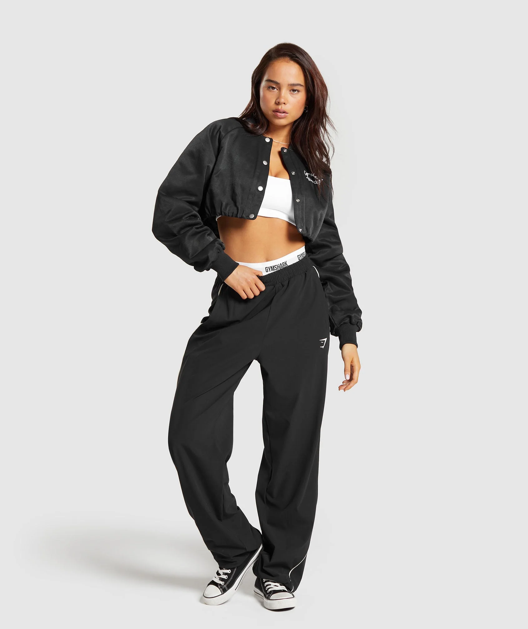 Cropped Bomber Jacket