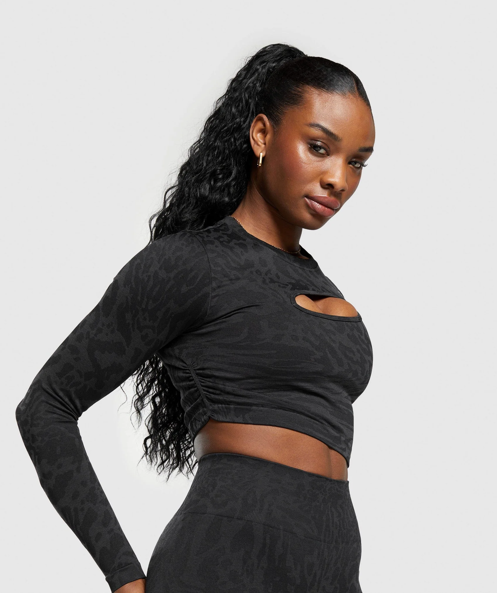 Adapt Safari Seamless Long Sleeve Crop Top